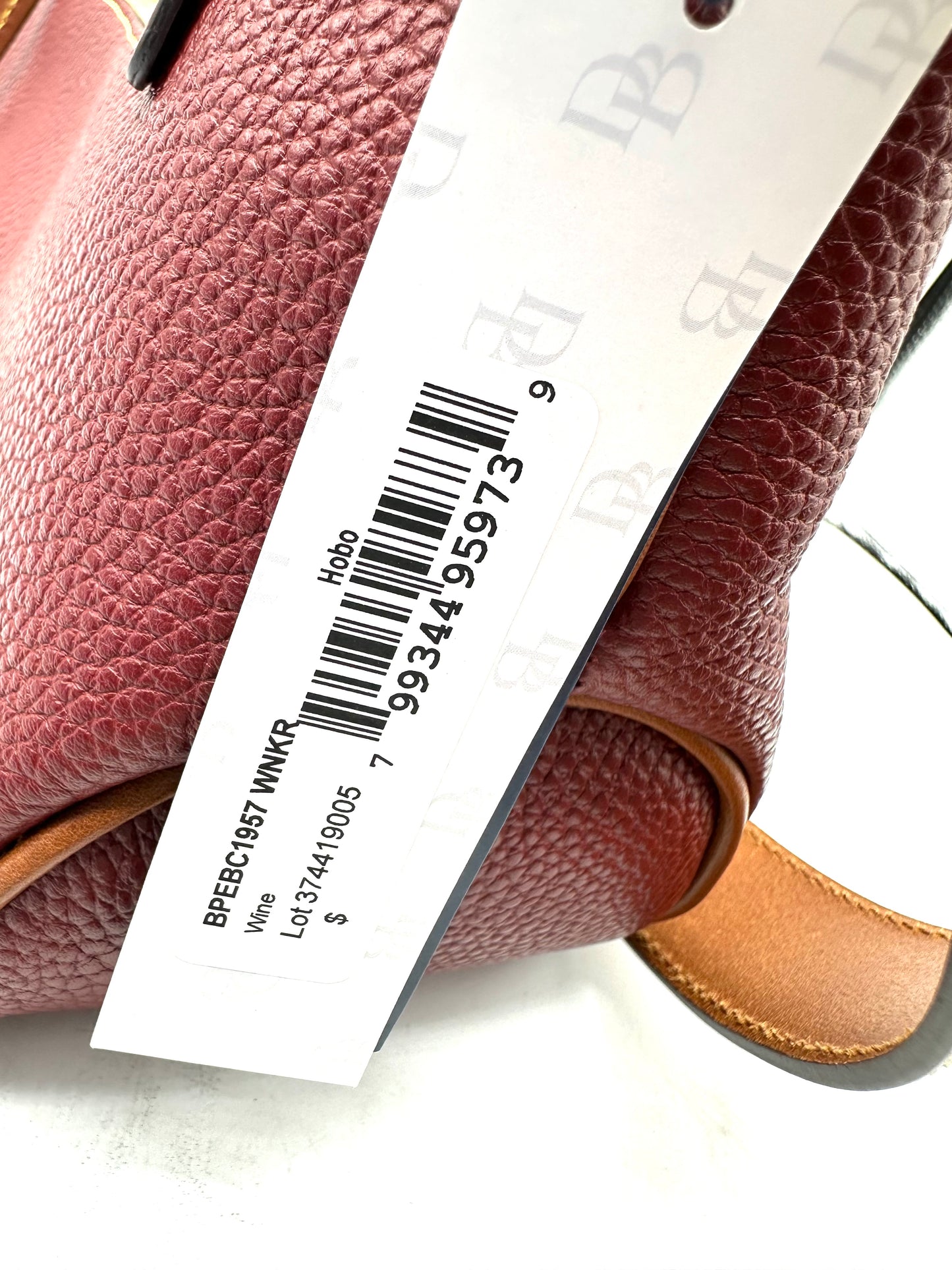Dooney & Bourke Pebble Grain Hobo – Wine Pebble Grain Leather