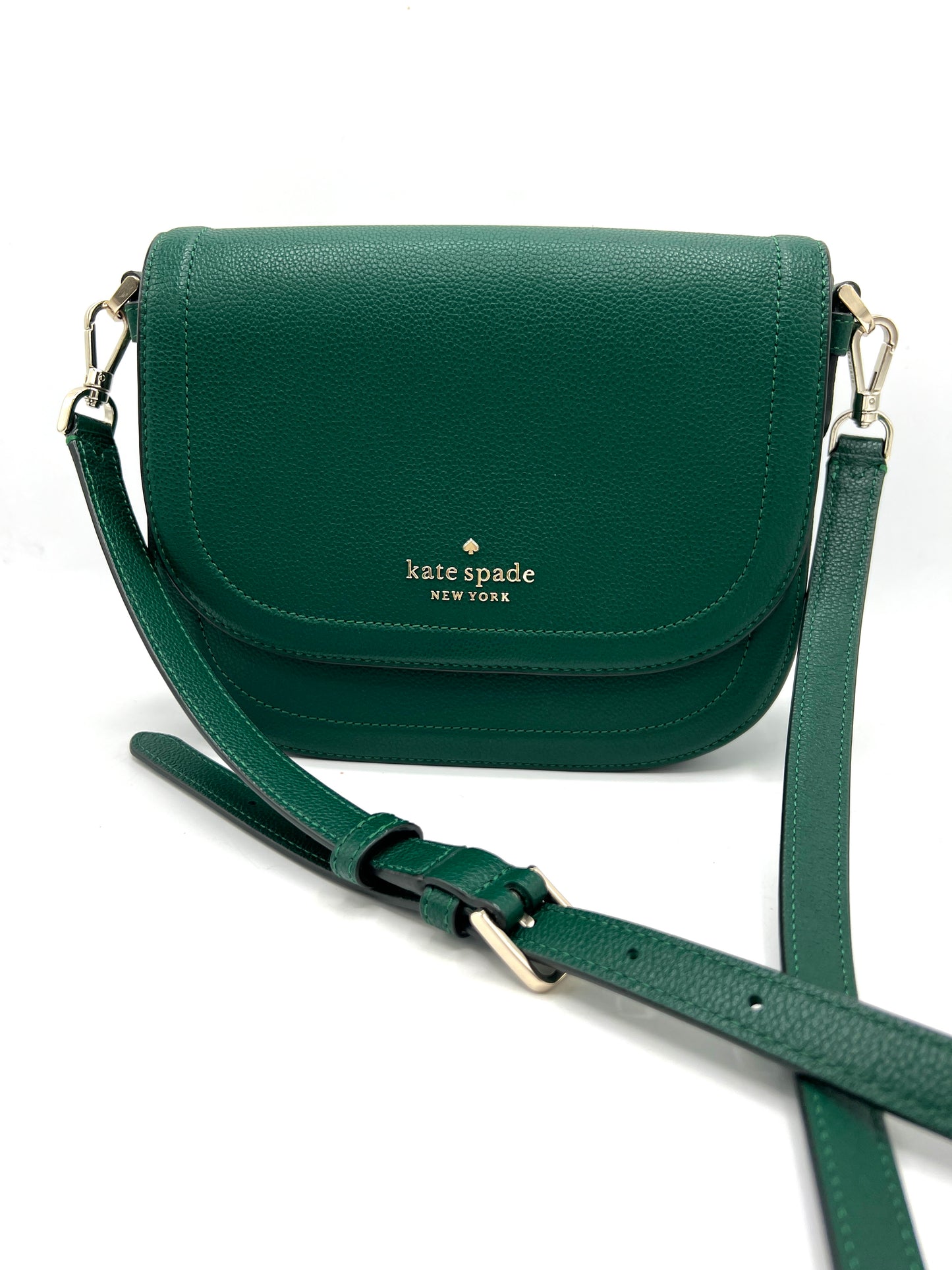 Kate Spade Blake Saddle Crossbody – Deep Jade Green