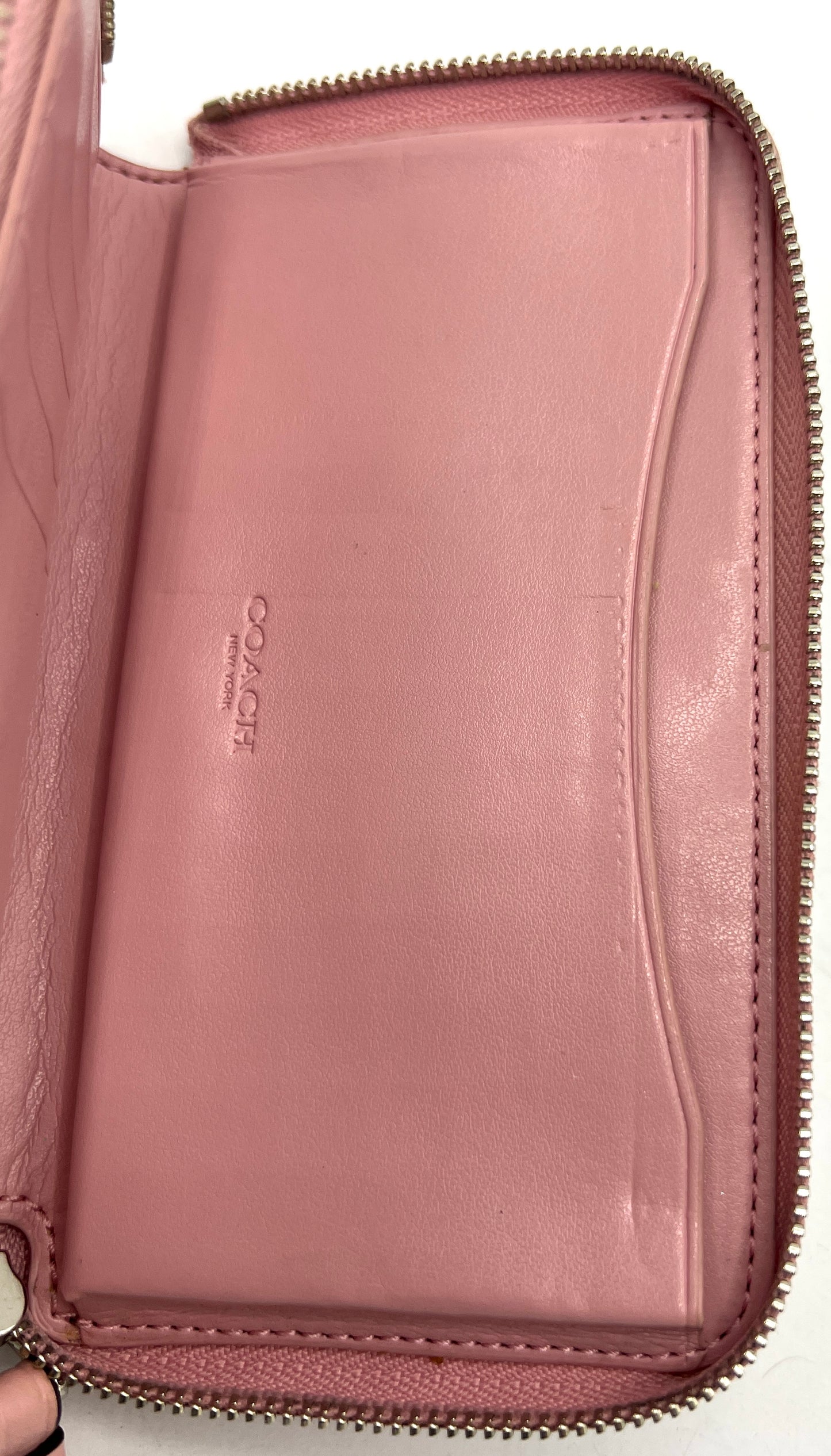 Coach Signature Zip Around Wallet