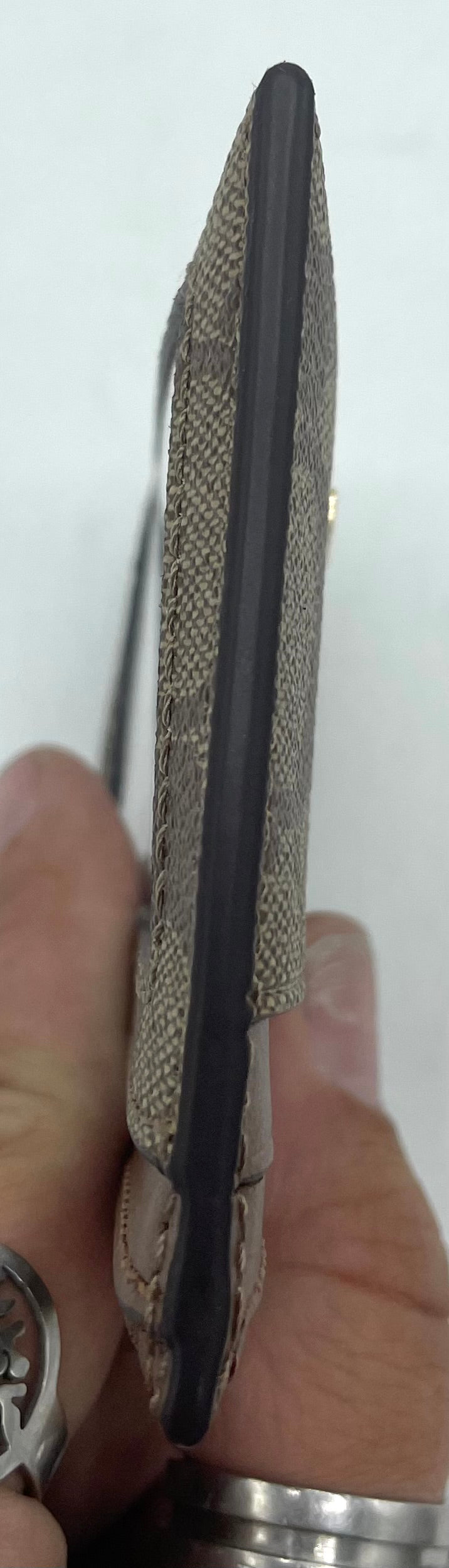 Coach Mini Skinny ID Case - Tan Suede Interior