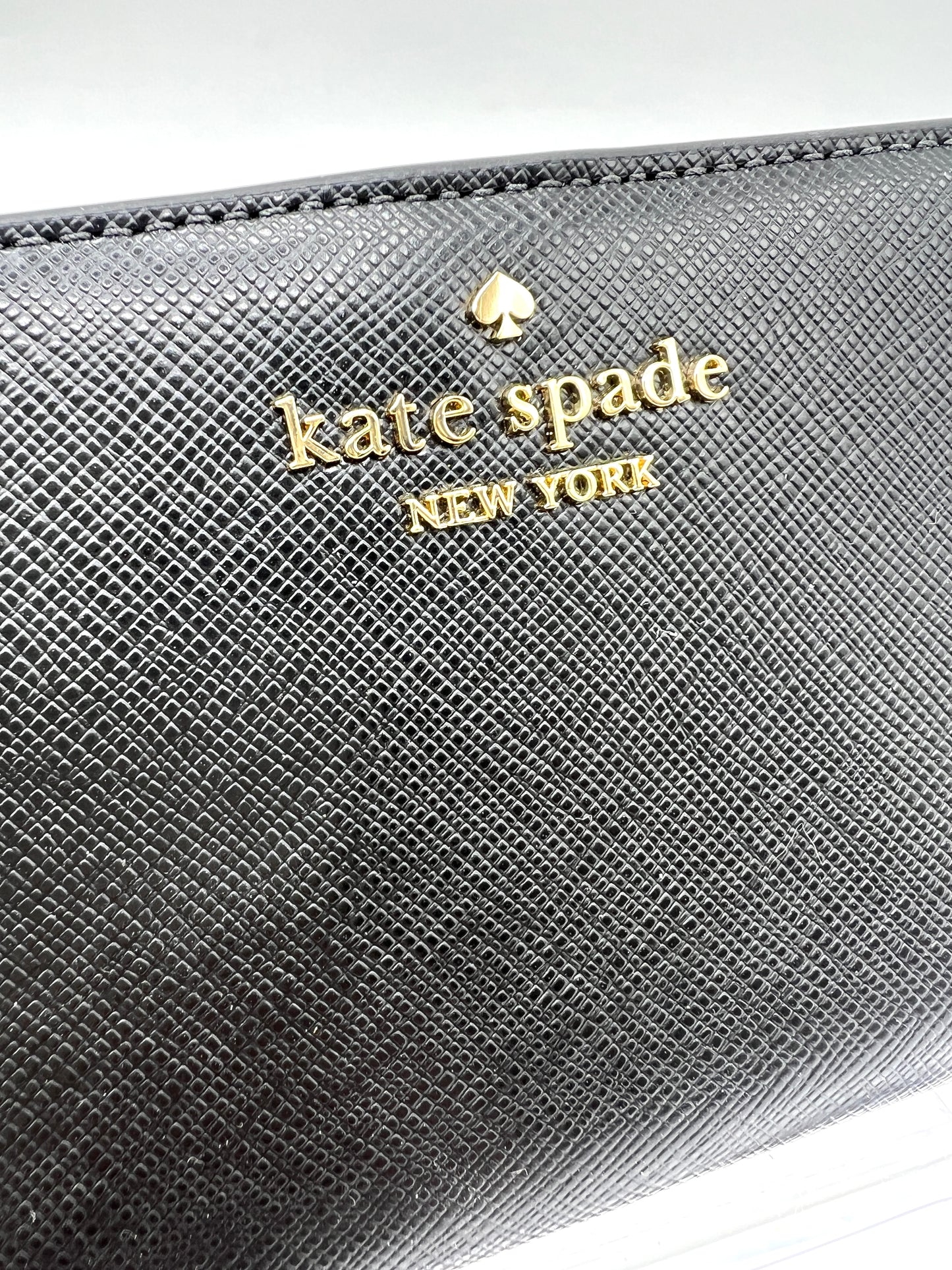 Kate Spade Madison Large Slim Wallet – Black Saffiano Leather