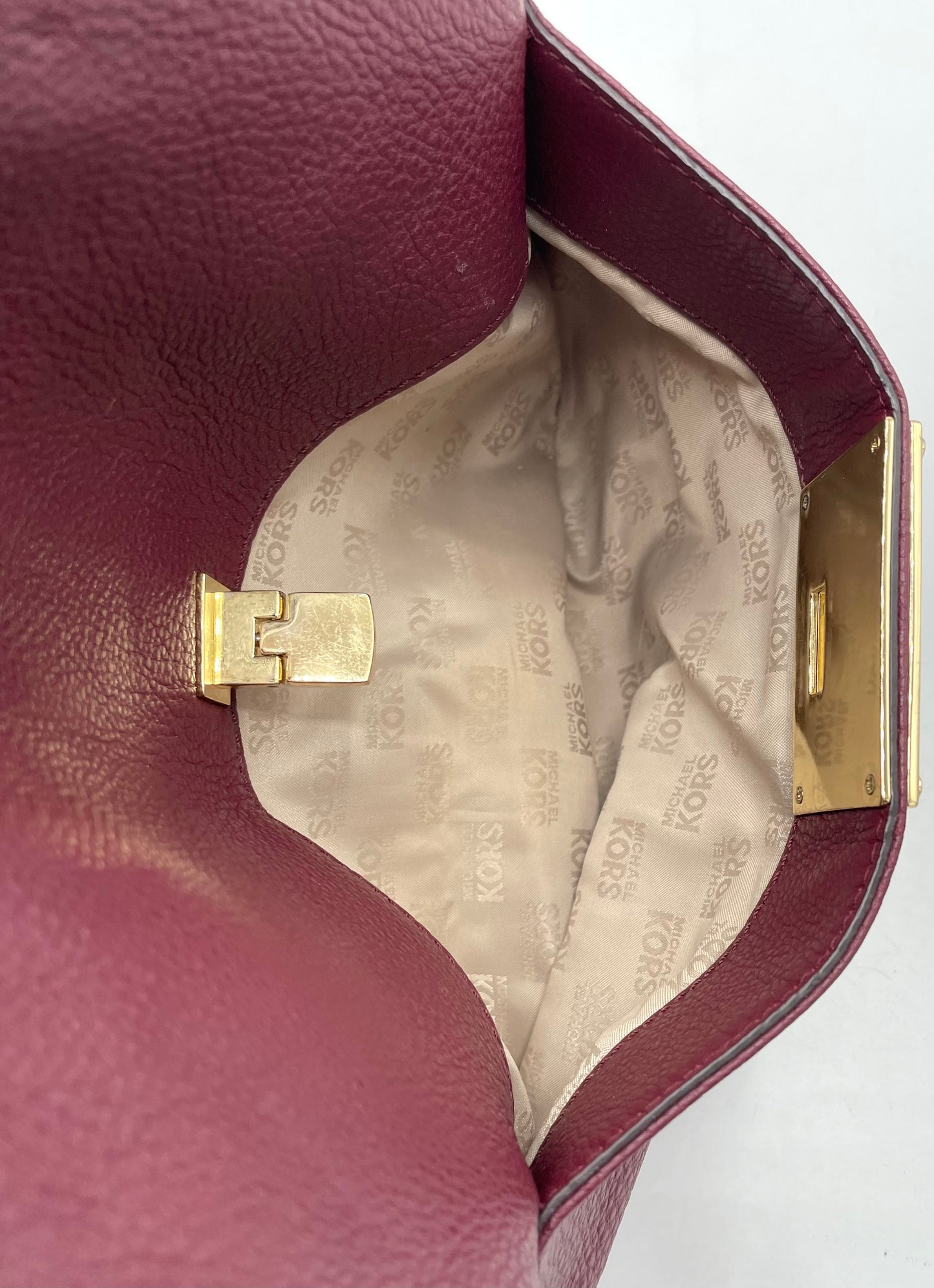 Michael Kors Pebbled Leather Chain Shoulder Bag