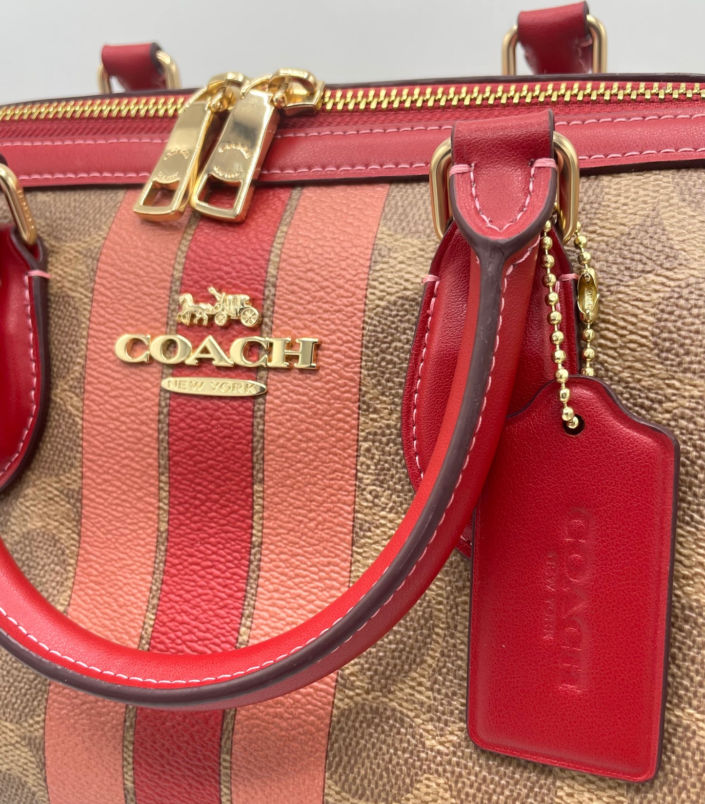Coach Rowan Large Satchel - Signature Stripe