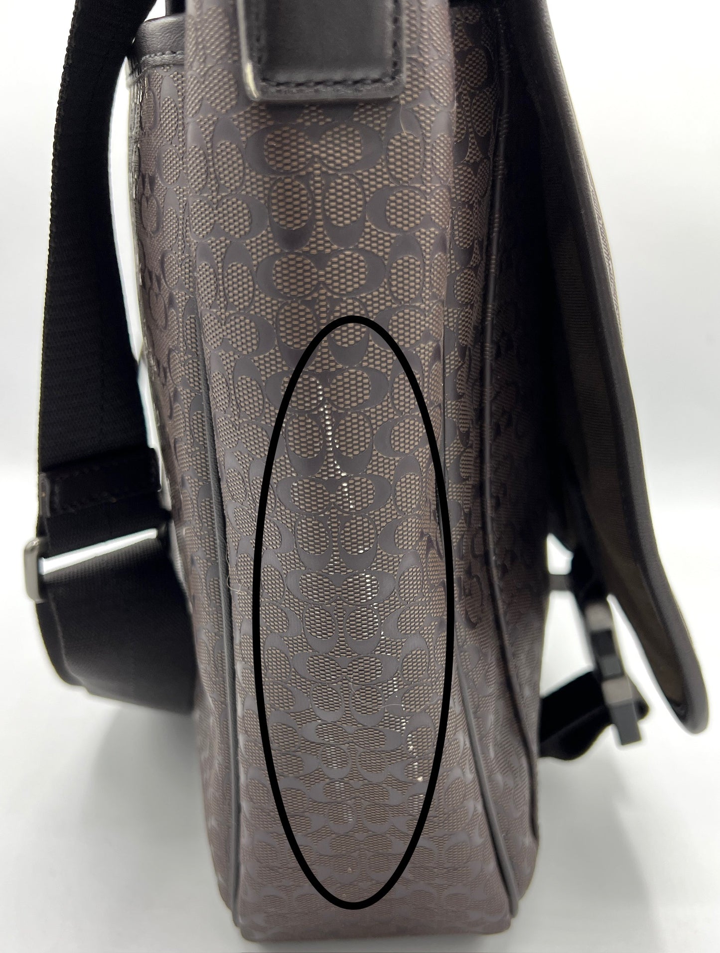 Coach Heritage Signature Embossed PVC Messenger Bag