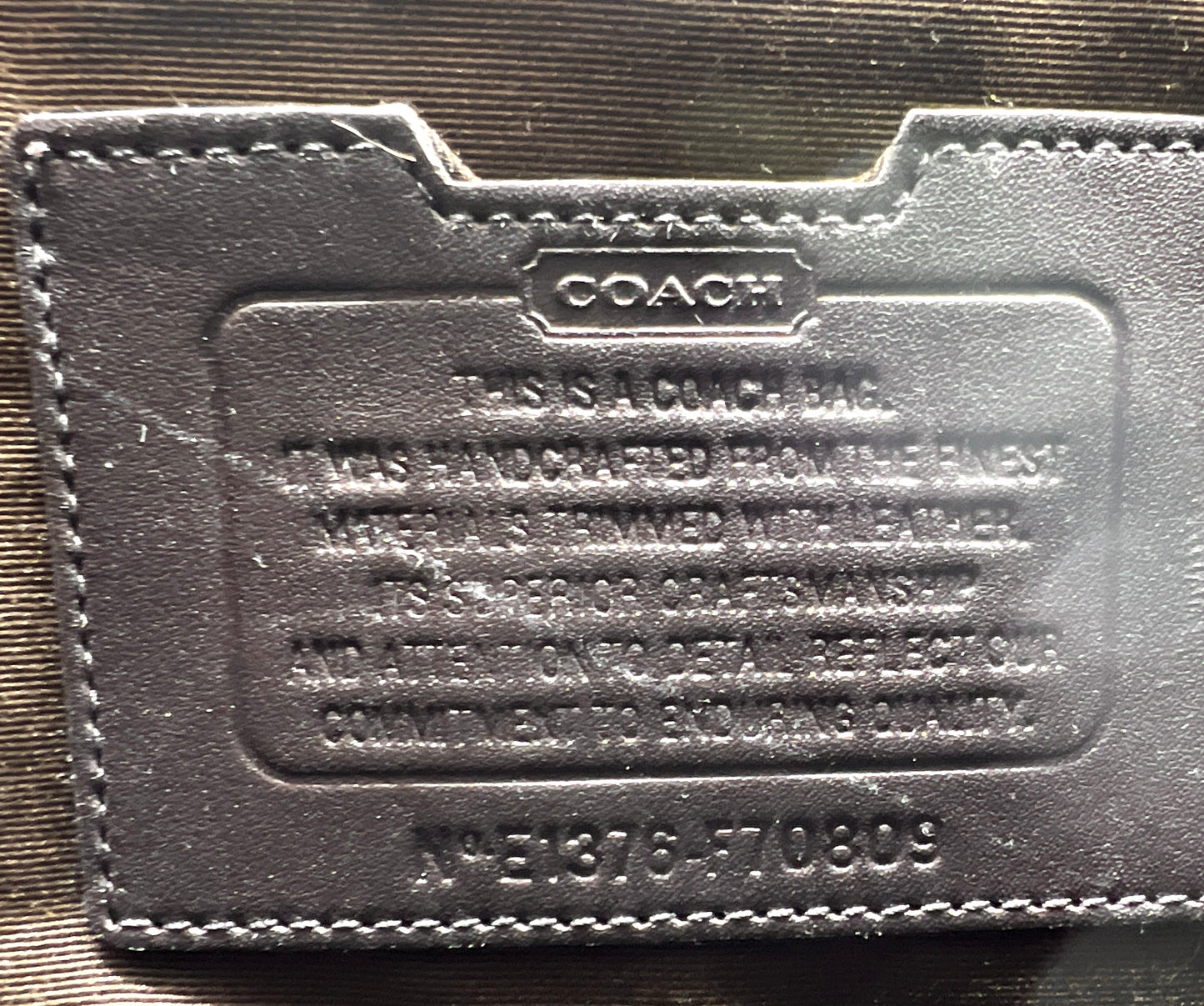 Coach Heritage Signature Embossed PVC Messenger Bag