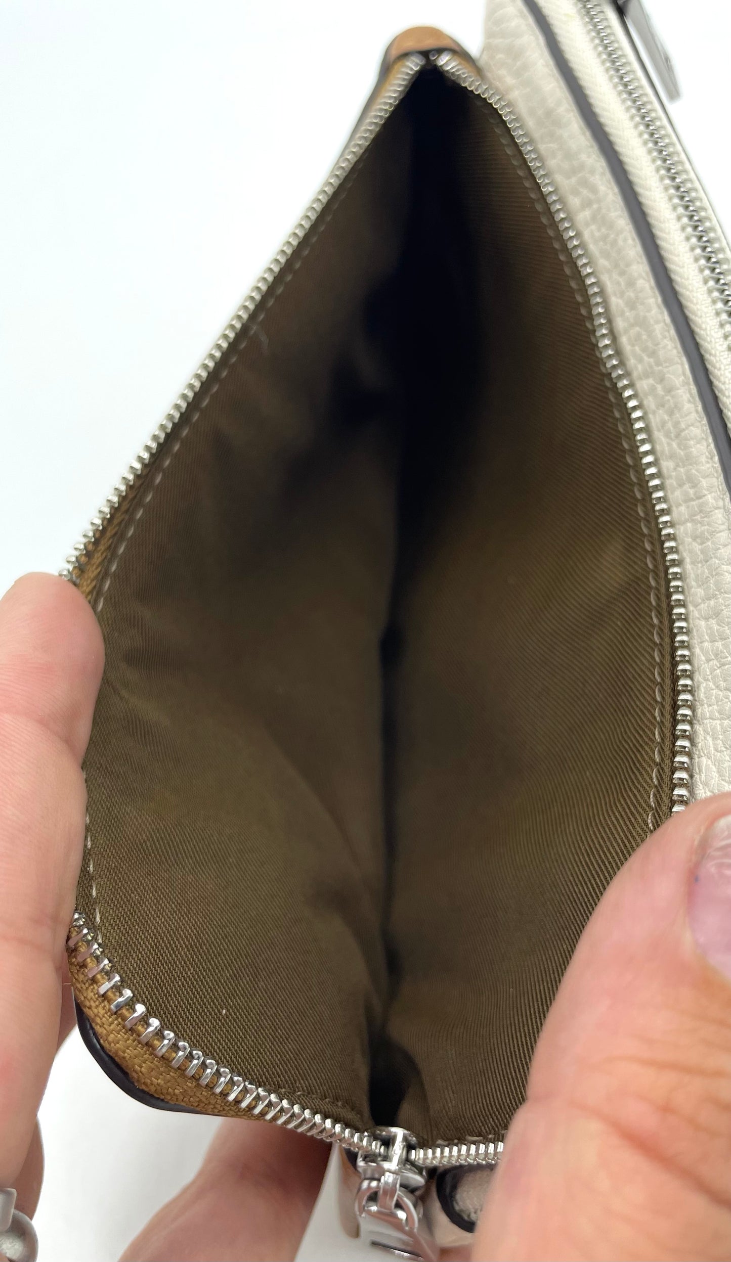 Coach Double Zip Wallet – Saddle & Chalk Leather