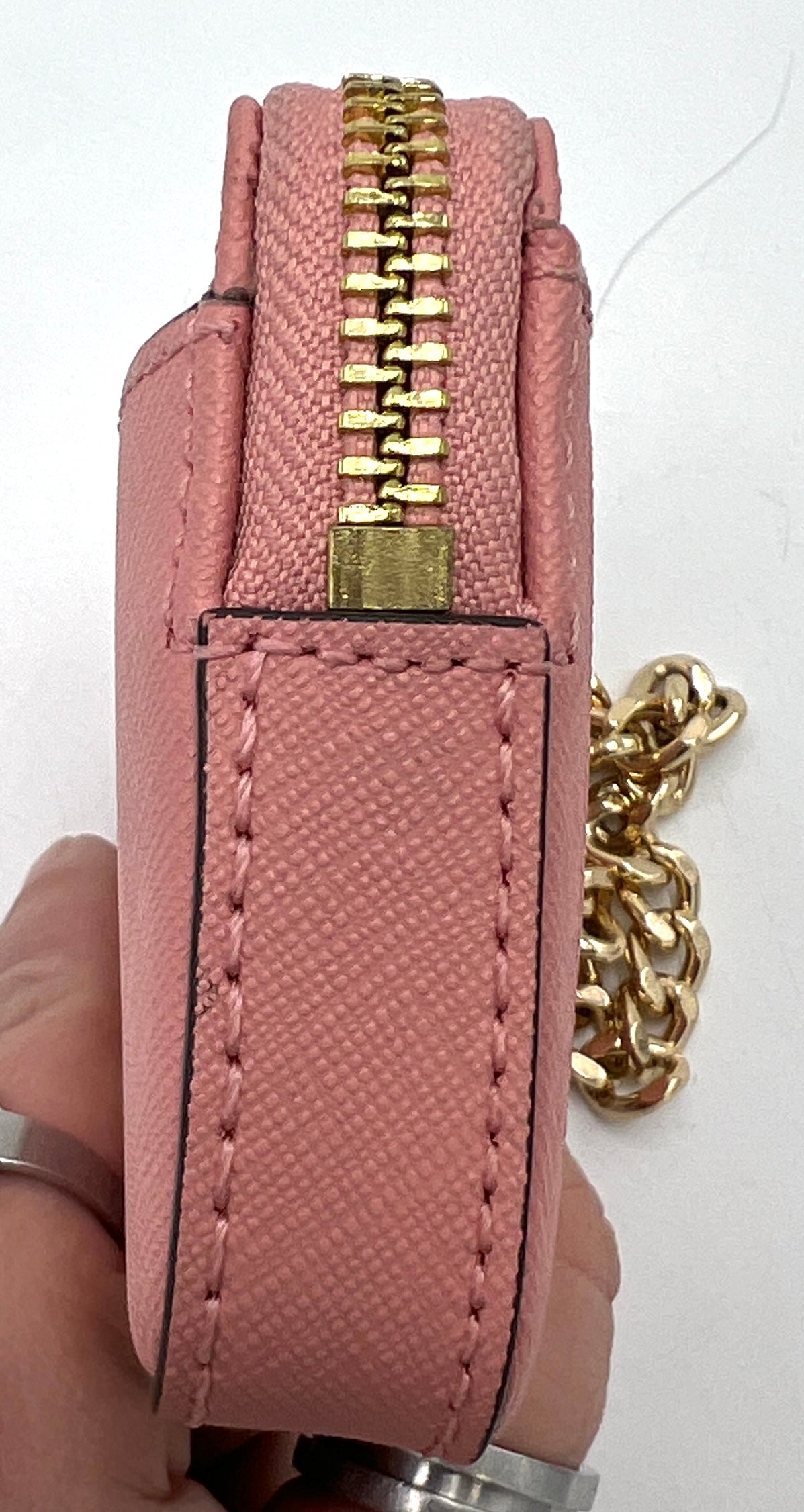Michael Kors Medium Saffiano Leather Chain Card Case