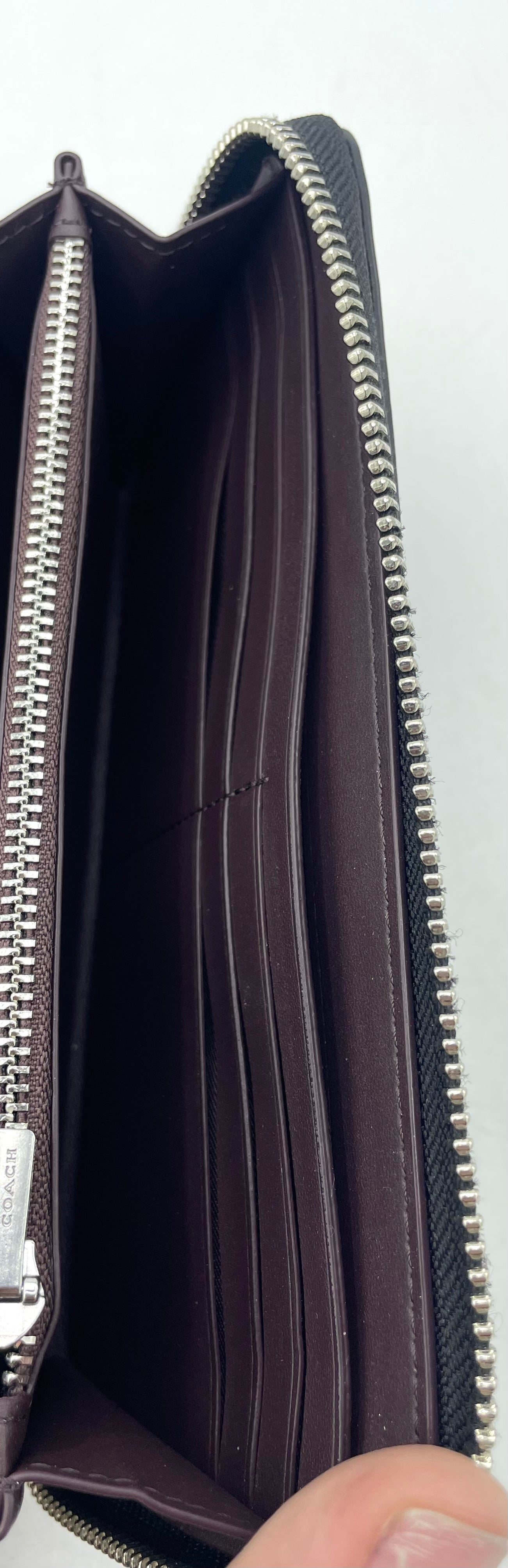 Coach Long Zip Around Wallet - Black