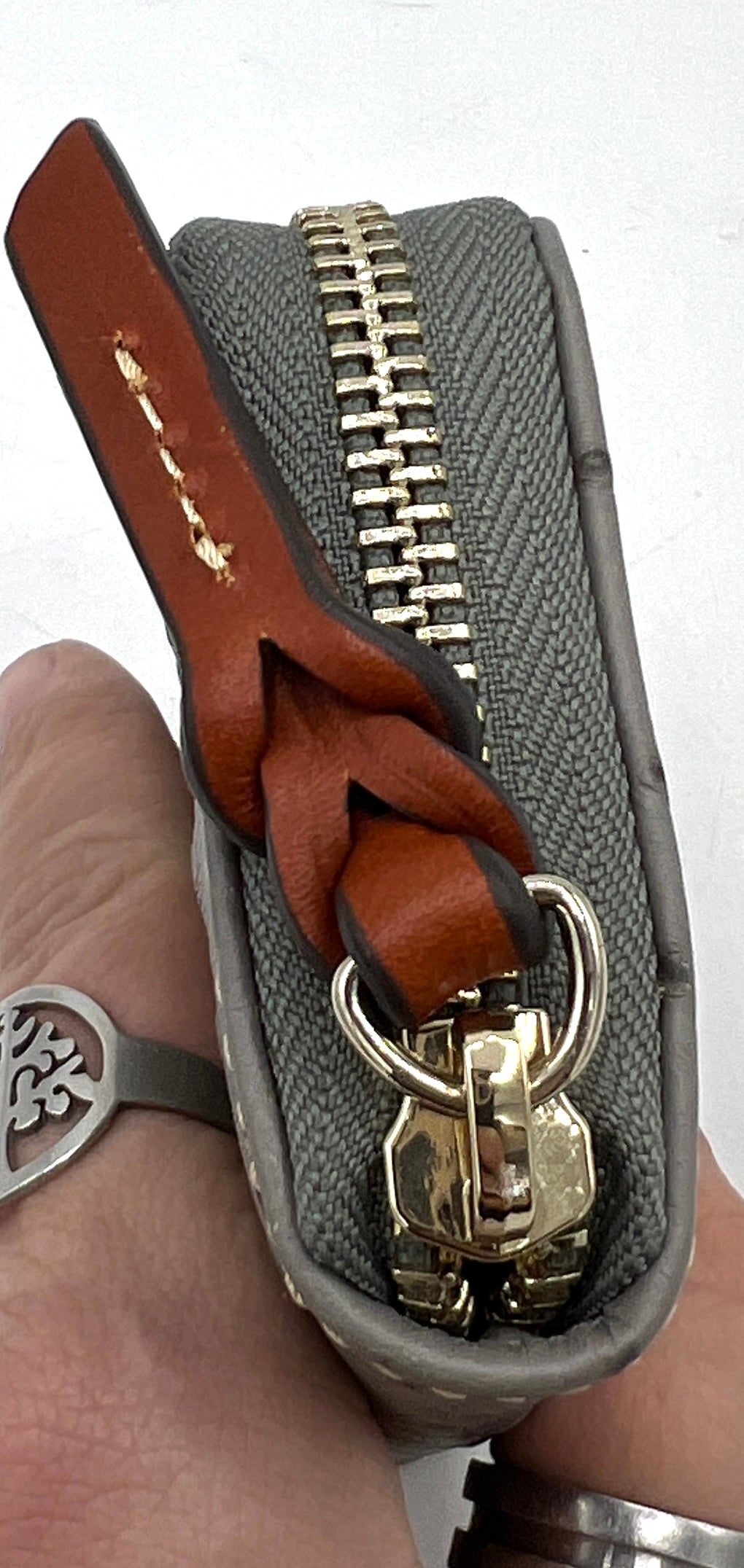 Dooney & Bourke Small Ostrich Zip Around Wallet