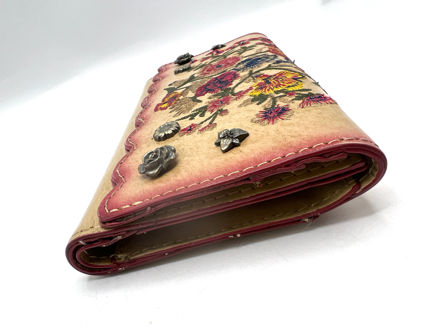 Patricia Nash Prairie Rose Embroidered Trifold Wallet