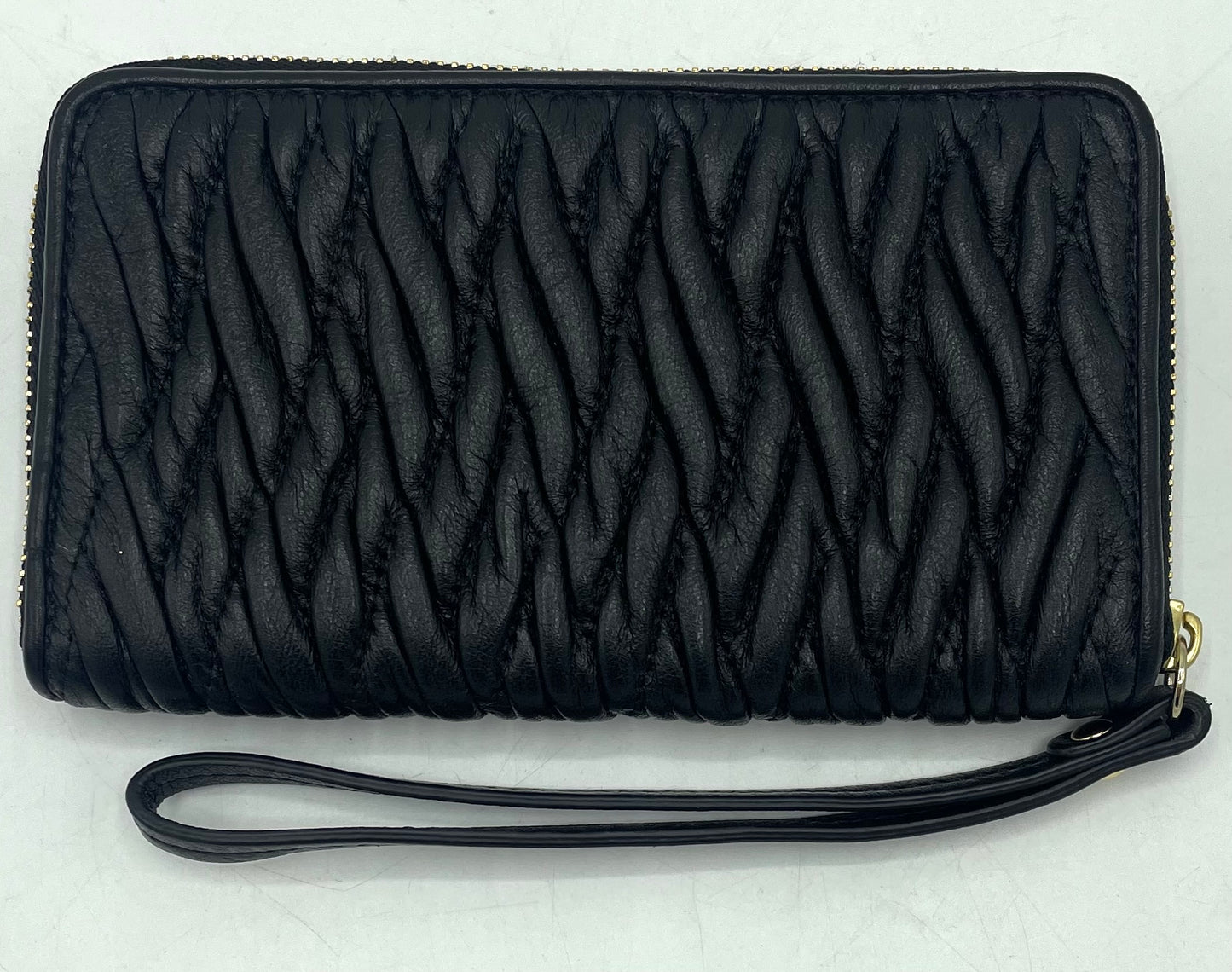 Coach Gathered Twist Leather Small Wallet