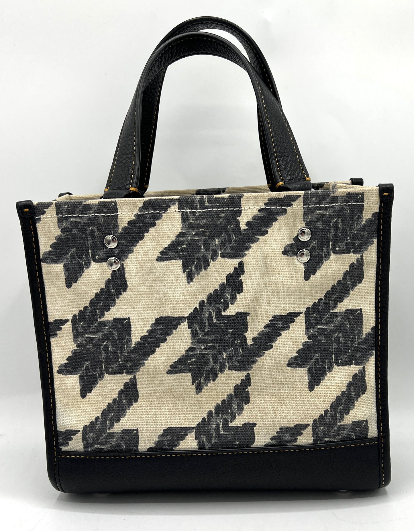 Coach Dempsey Tote 22 with Houndstooth Print