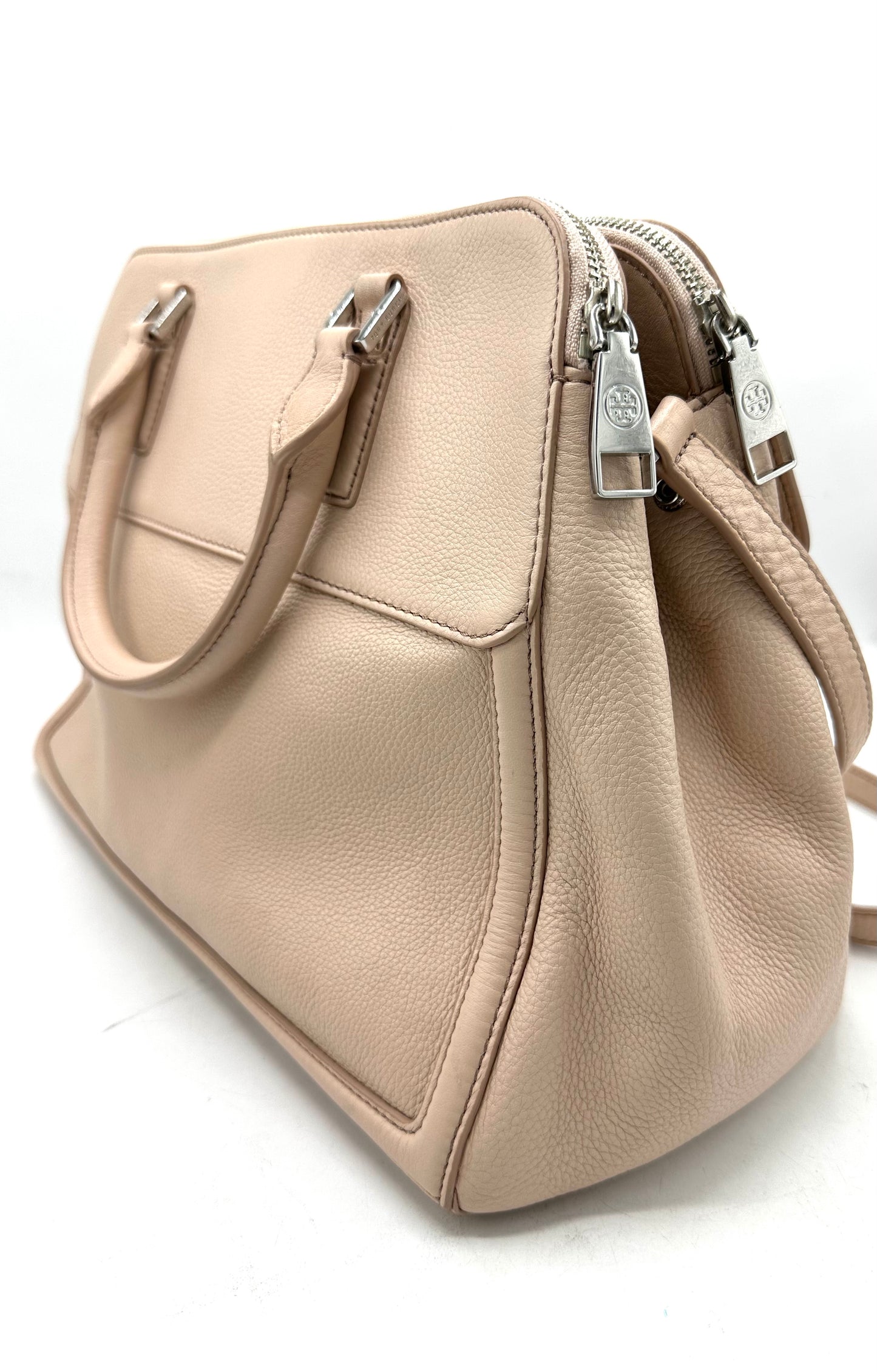 Tory Burch Mercer Dome Satchel – Light Oak