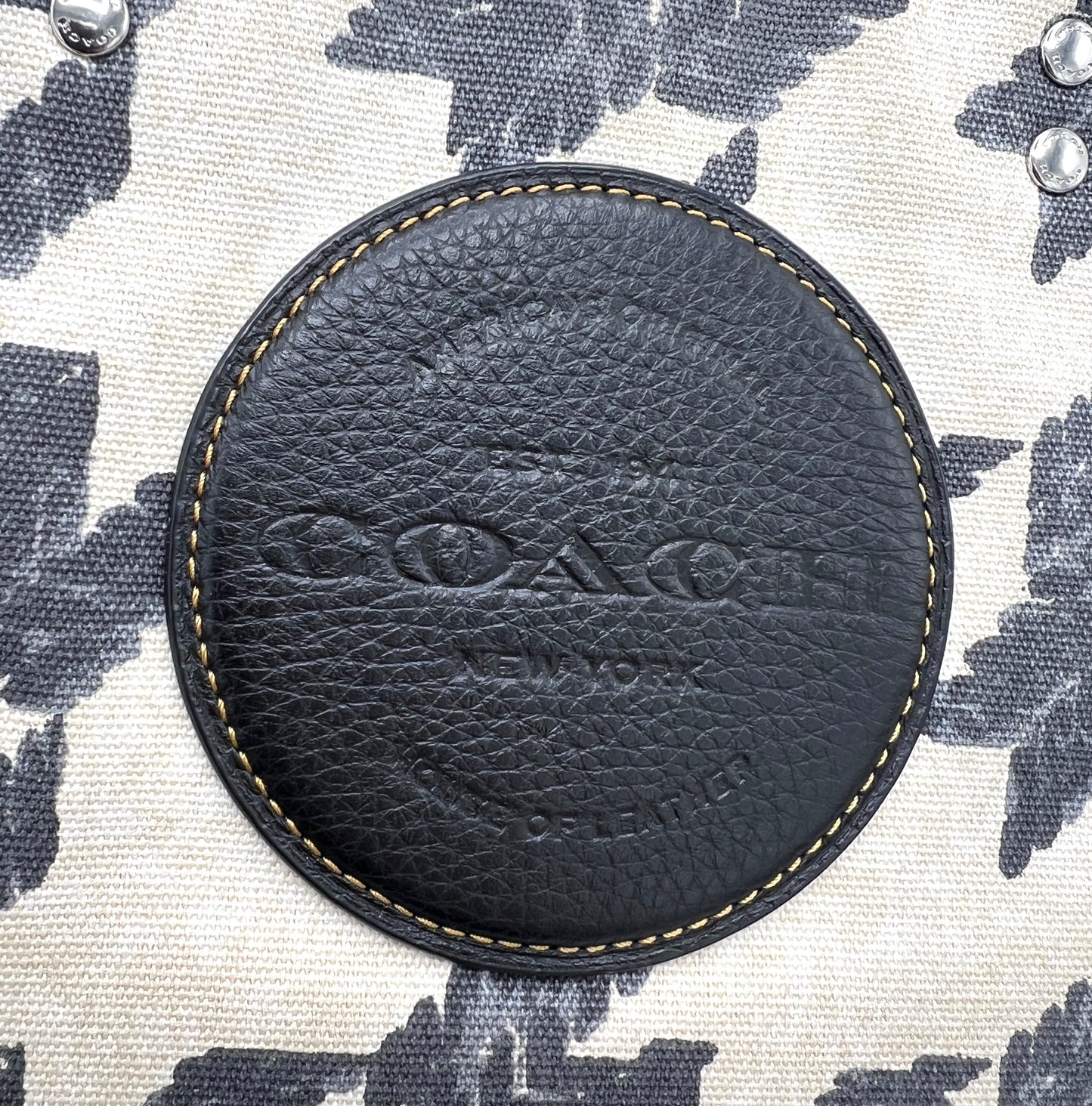 Coach Dempsey Tote 22 with Houndstooth Print