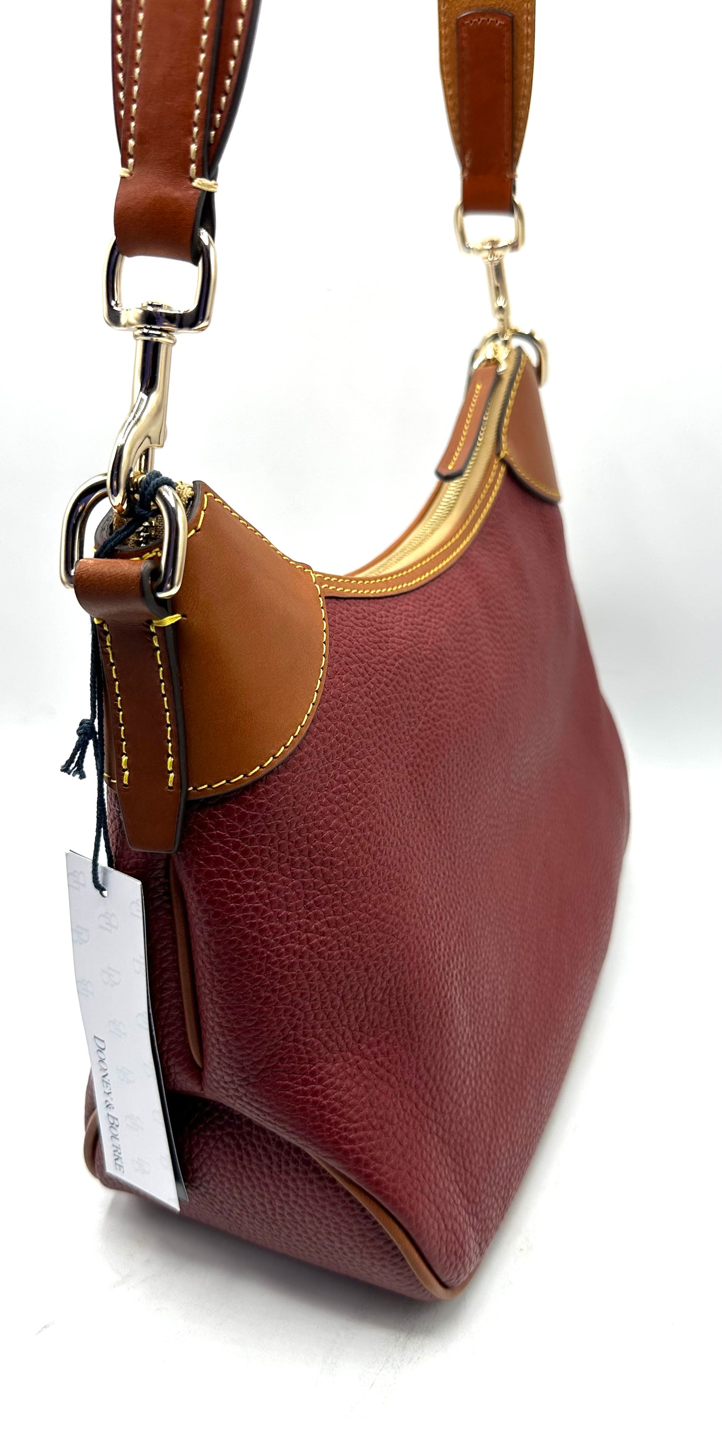 Dooney & Bourke Pebble Grain Hobo – Wine Pebble Grain Leather