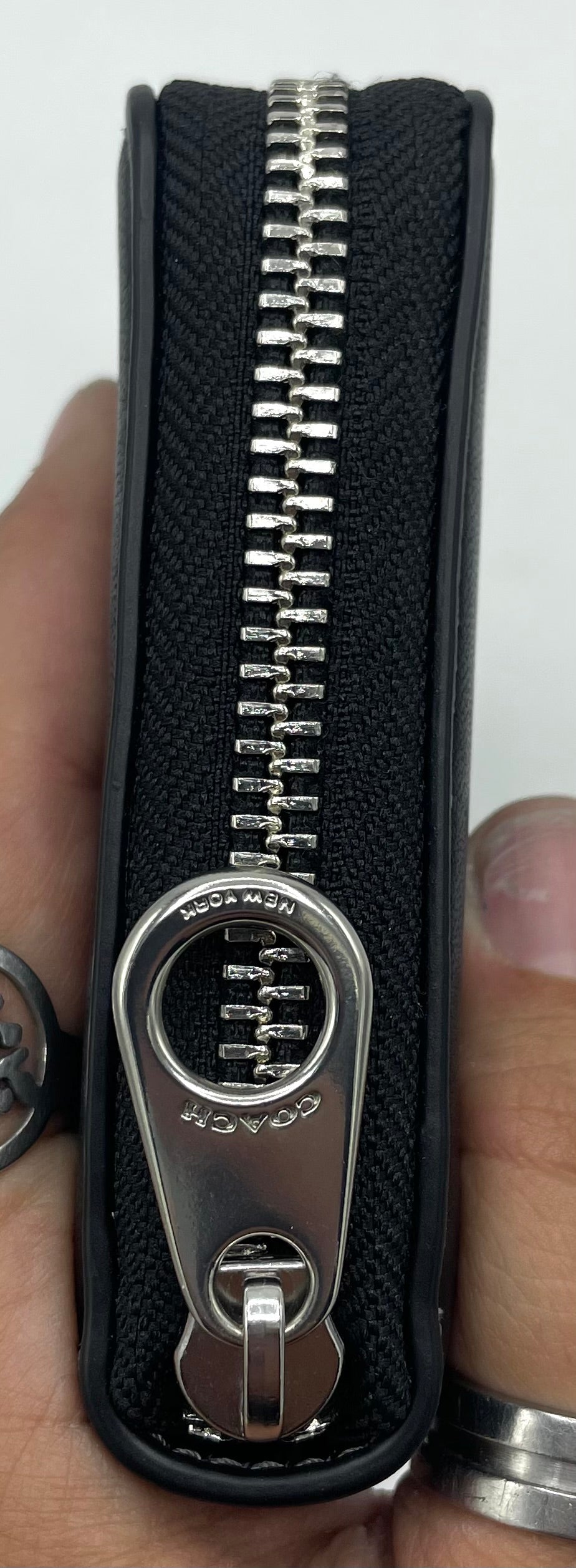 Coach Long Zip Around Wallet - Black