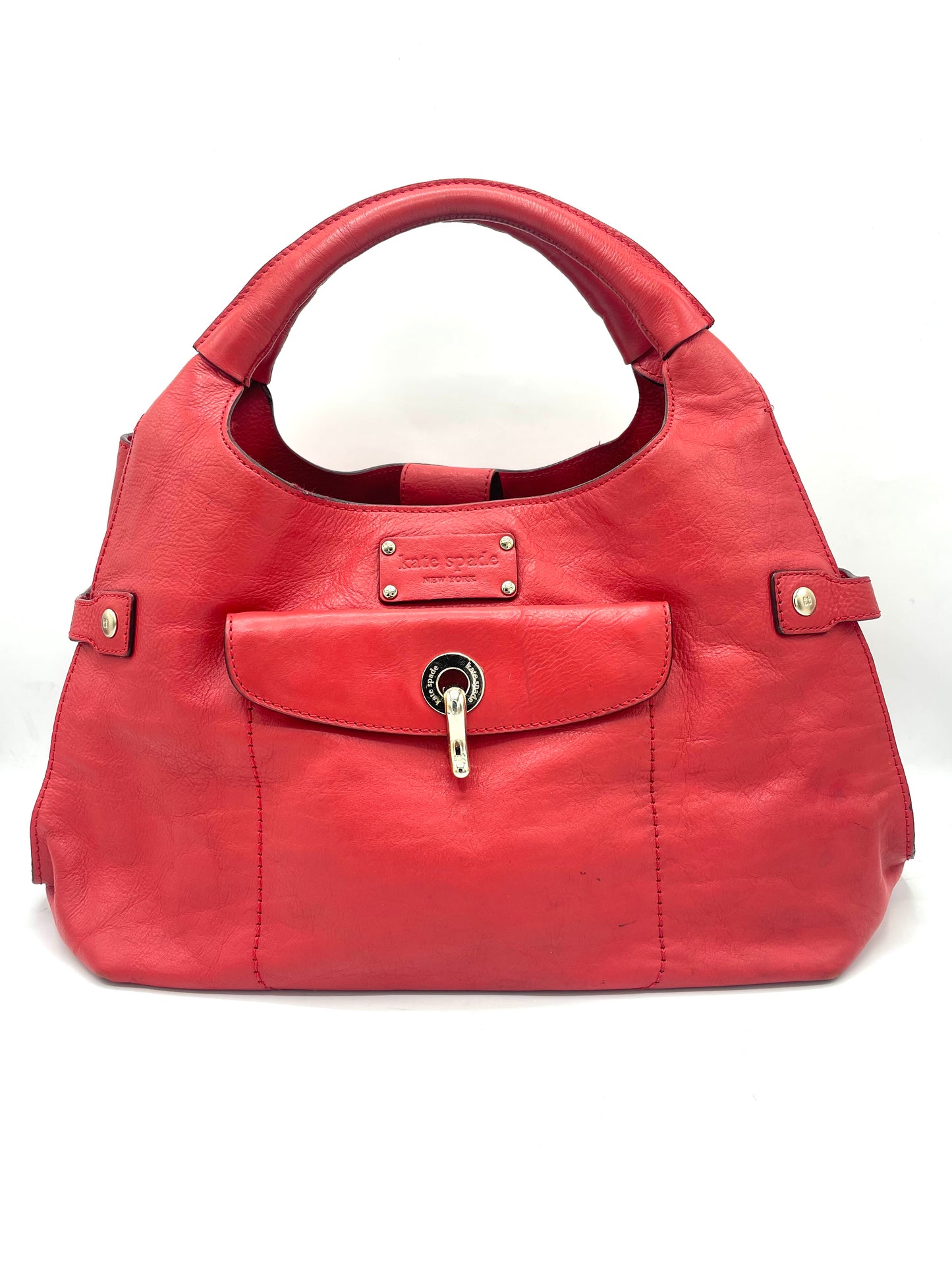 Kate Spade Kent Stevie Alessandra Shoulder Bag – Red Leather