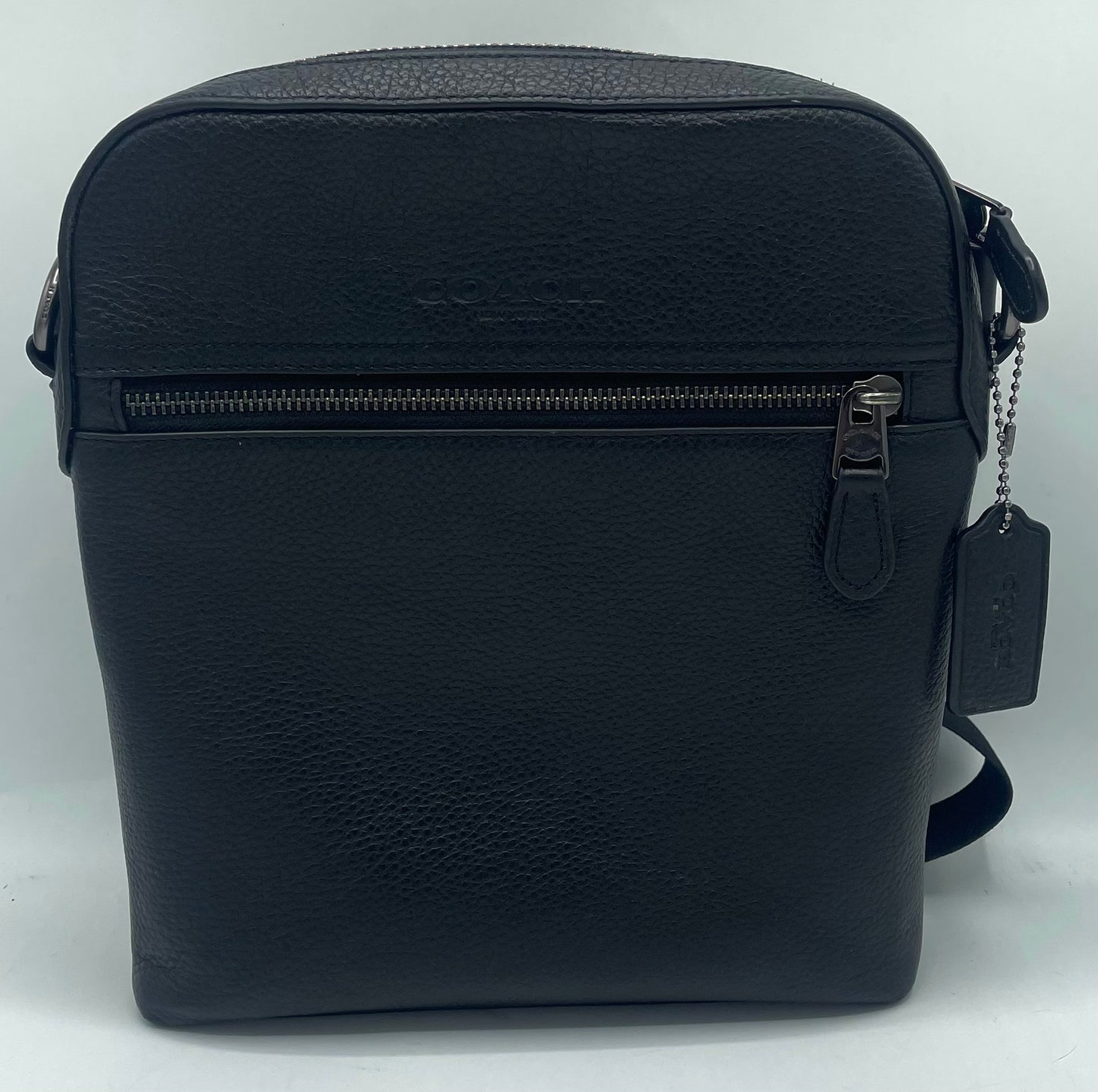 Coach Houston Flight Bag – Black Pebbled Leather (Style 4011)