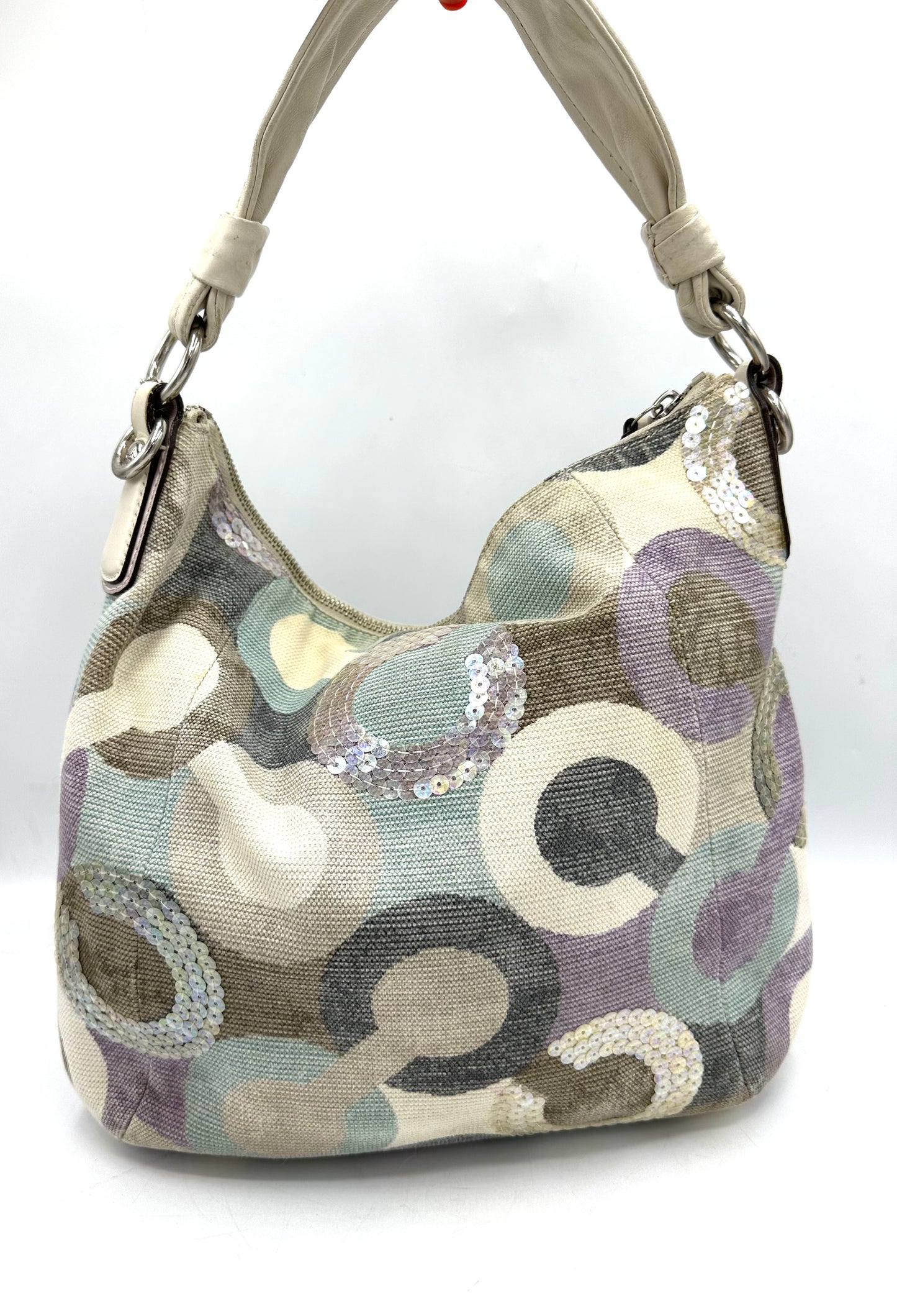 Coach Kristin Graphic Op Art Shoulder Bag – Multicolor with Sequins