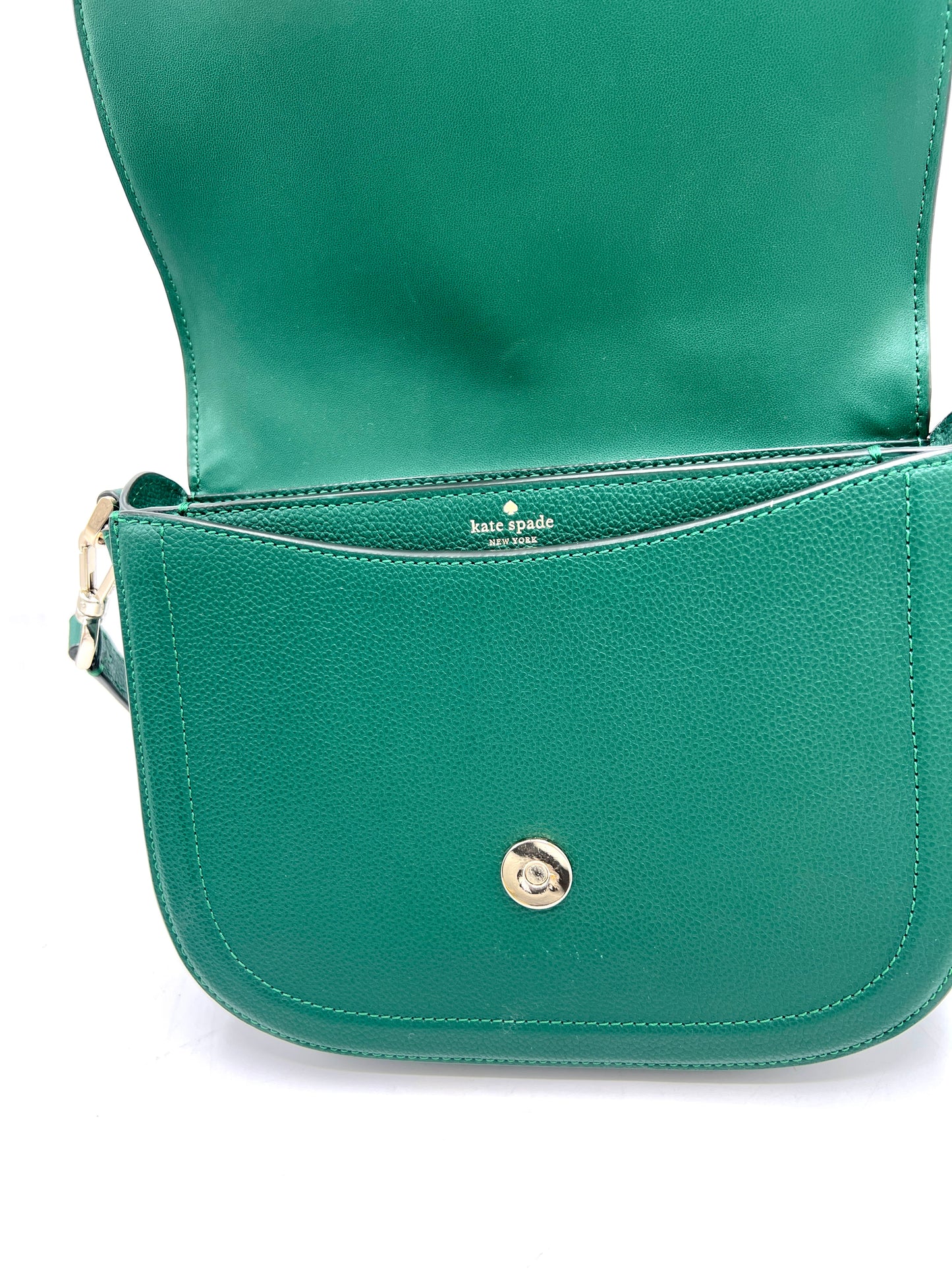 Kate Spade Blake Saddle Crossbody – Deep Jade Green