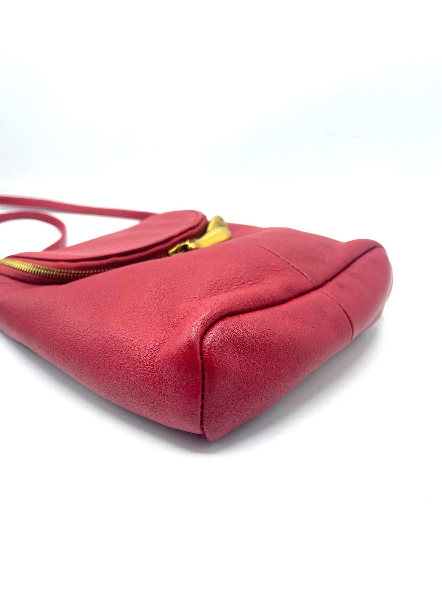 HOBO Fern Crossbody – Red Leather with Brass Hardware