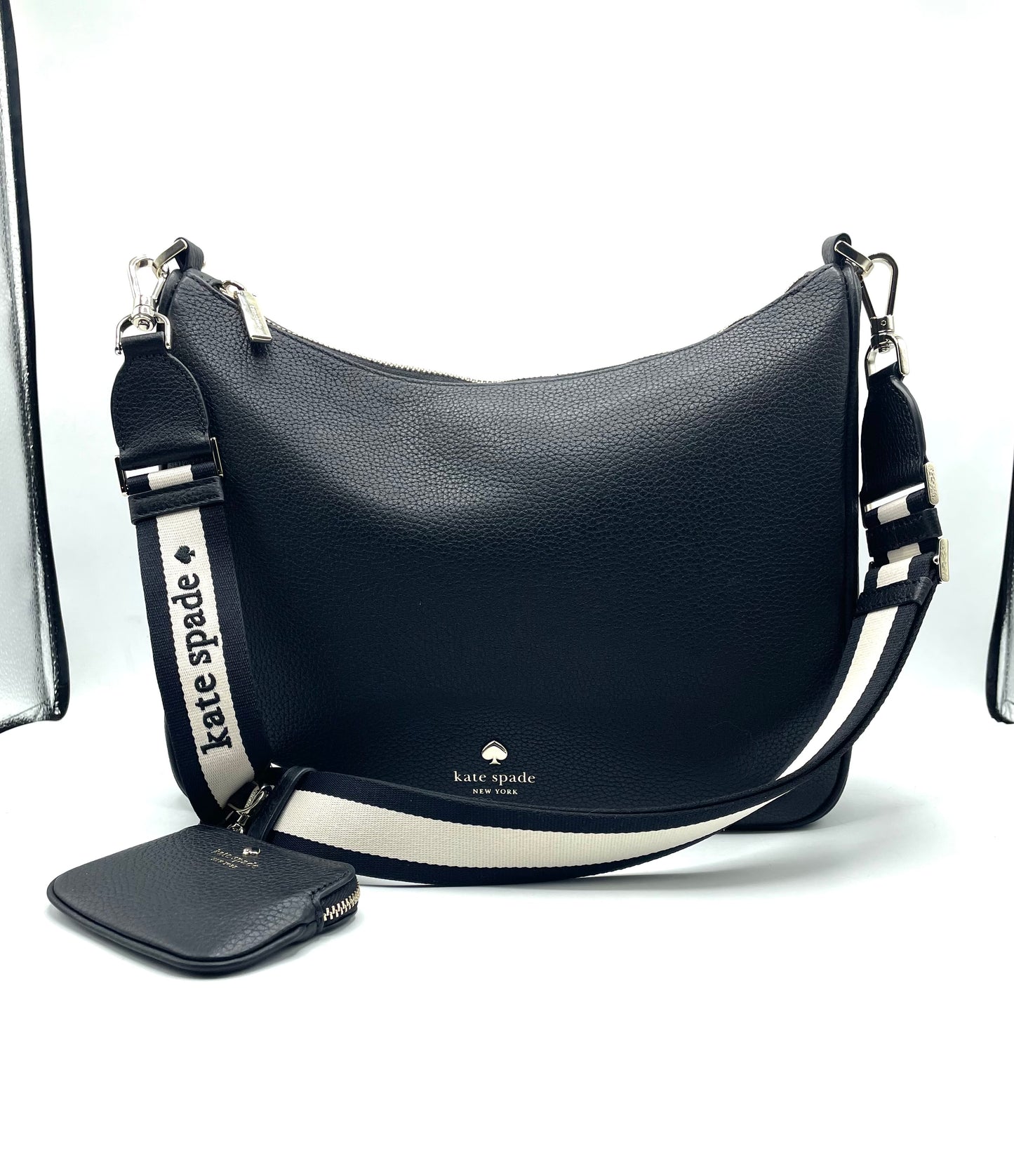 Kate Spade Emma Large Crossbody Bag – Black Pebbled Leather (KK069)
