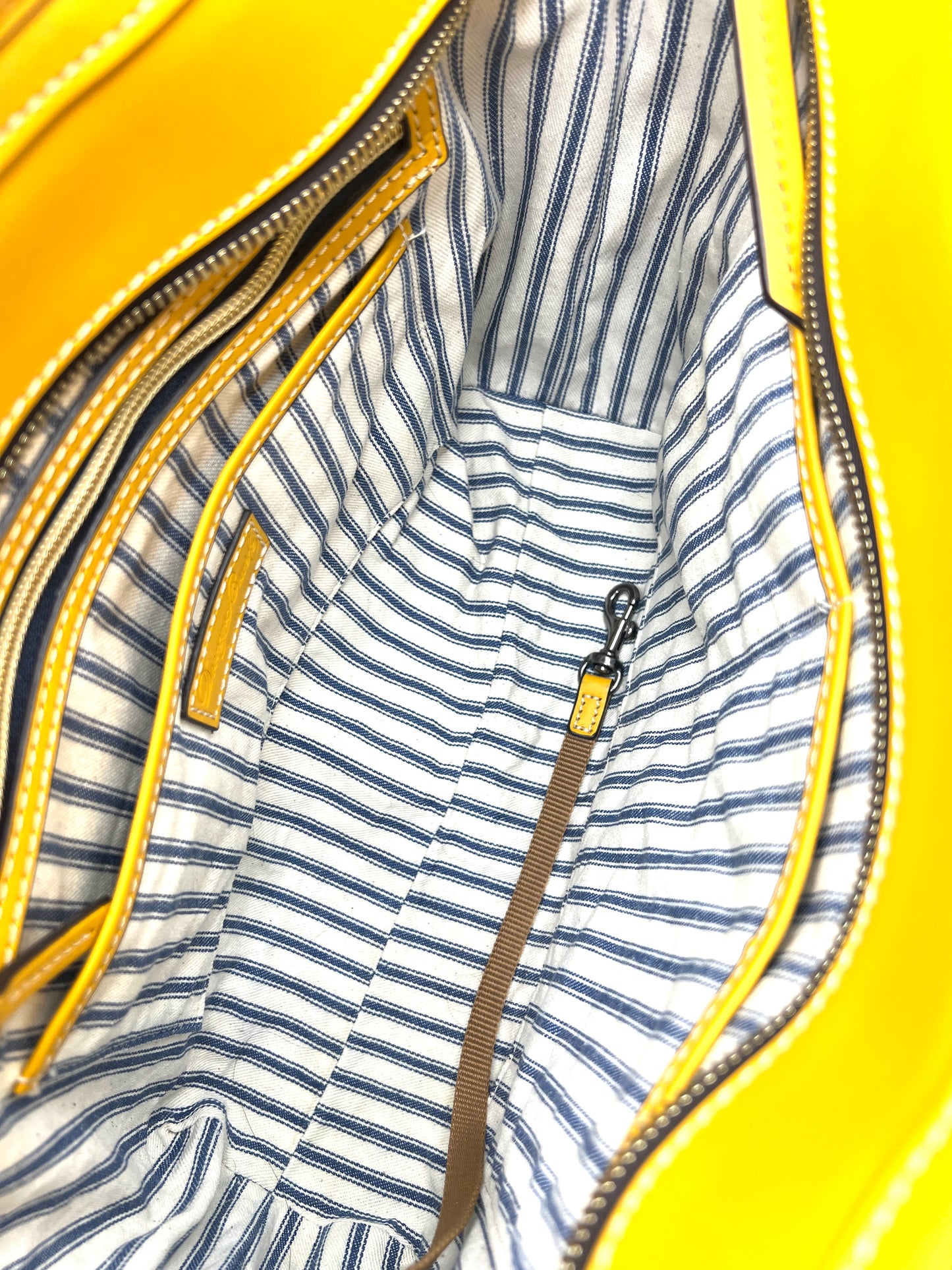 Dooney & Bourke Beacon Slip Tote – Dandelion Mustard Leather