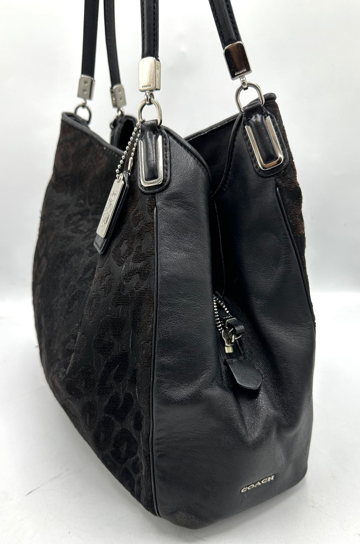 Coach Madison Chenille Ocelot Phoebe Shoulder Bag
