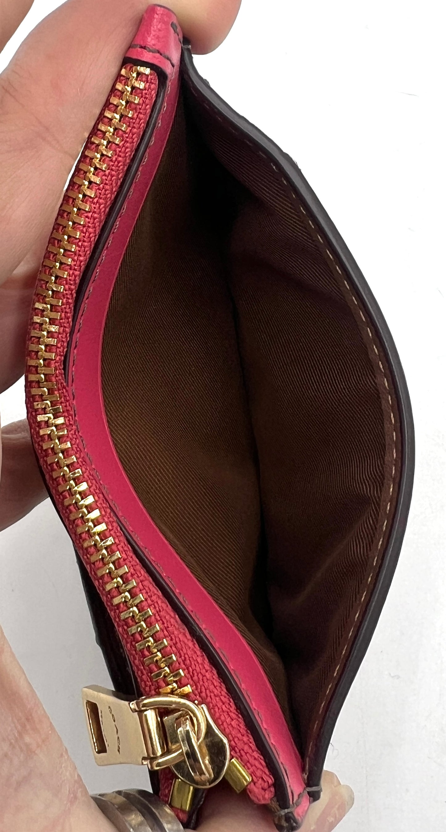 Coach Xl Mini Skinny Rainbow ID Card Wallet