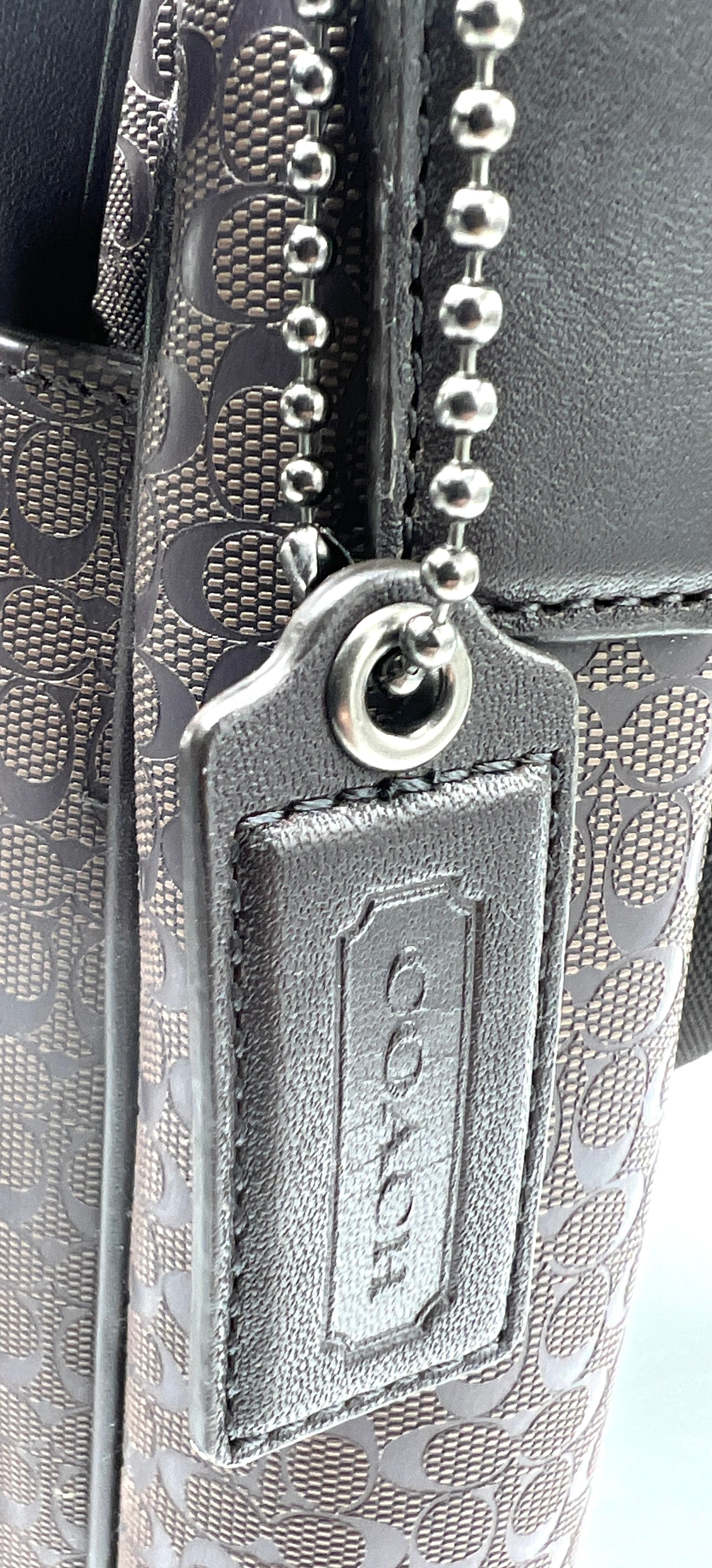 Coach Heritage Signature Embossed PVC Messenger Bag