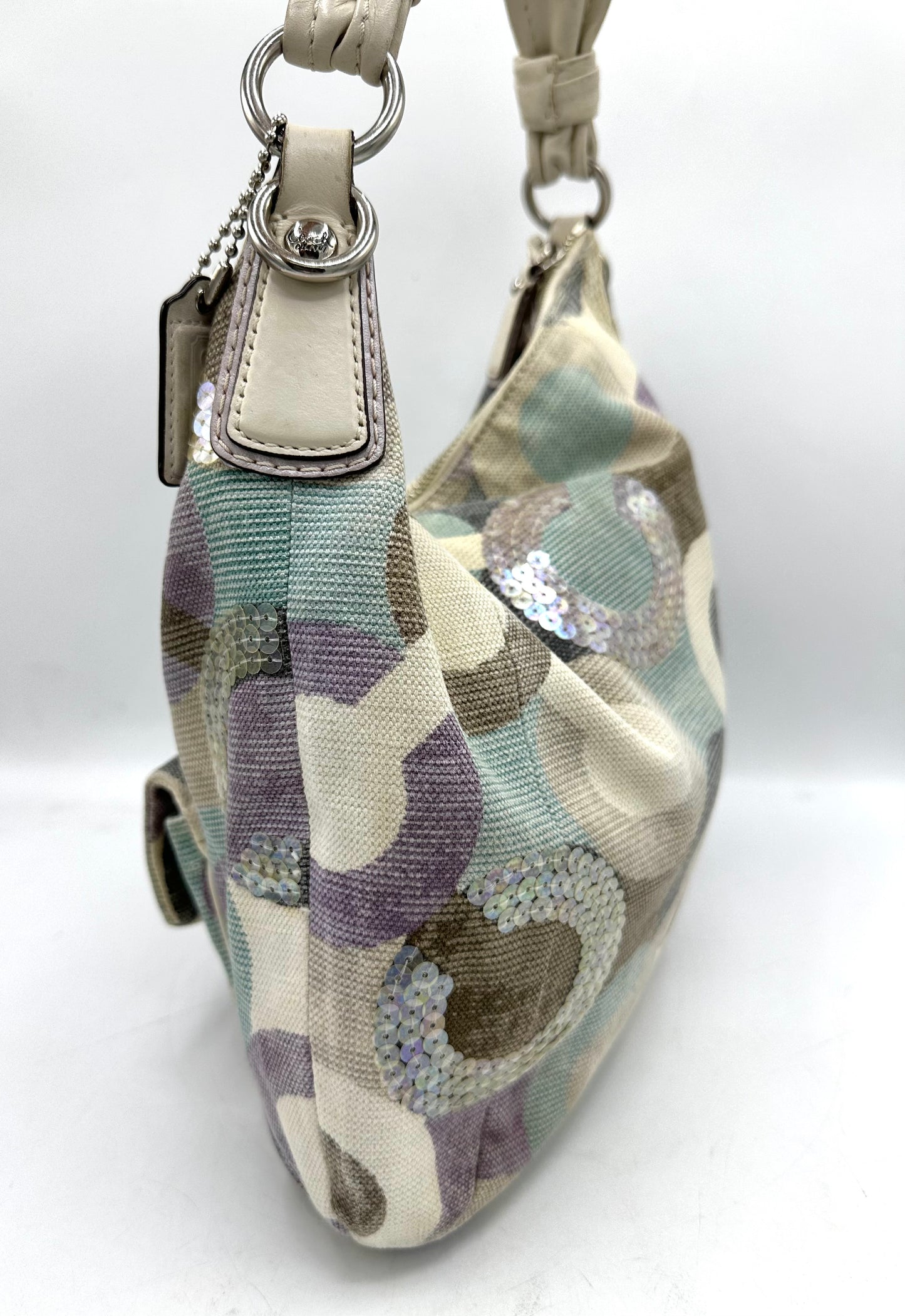 Coach Kristin Graphic Op Art Shoulder Bag – Multicolor with Sequins