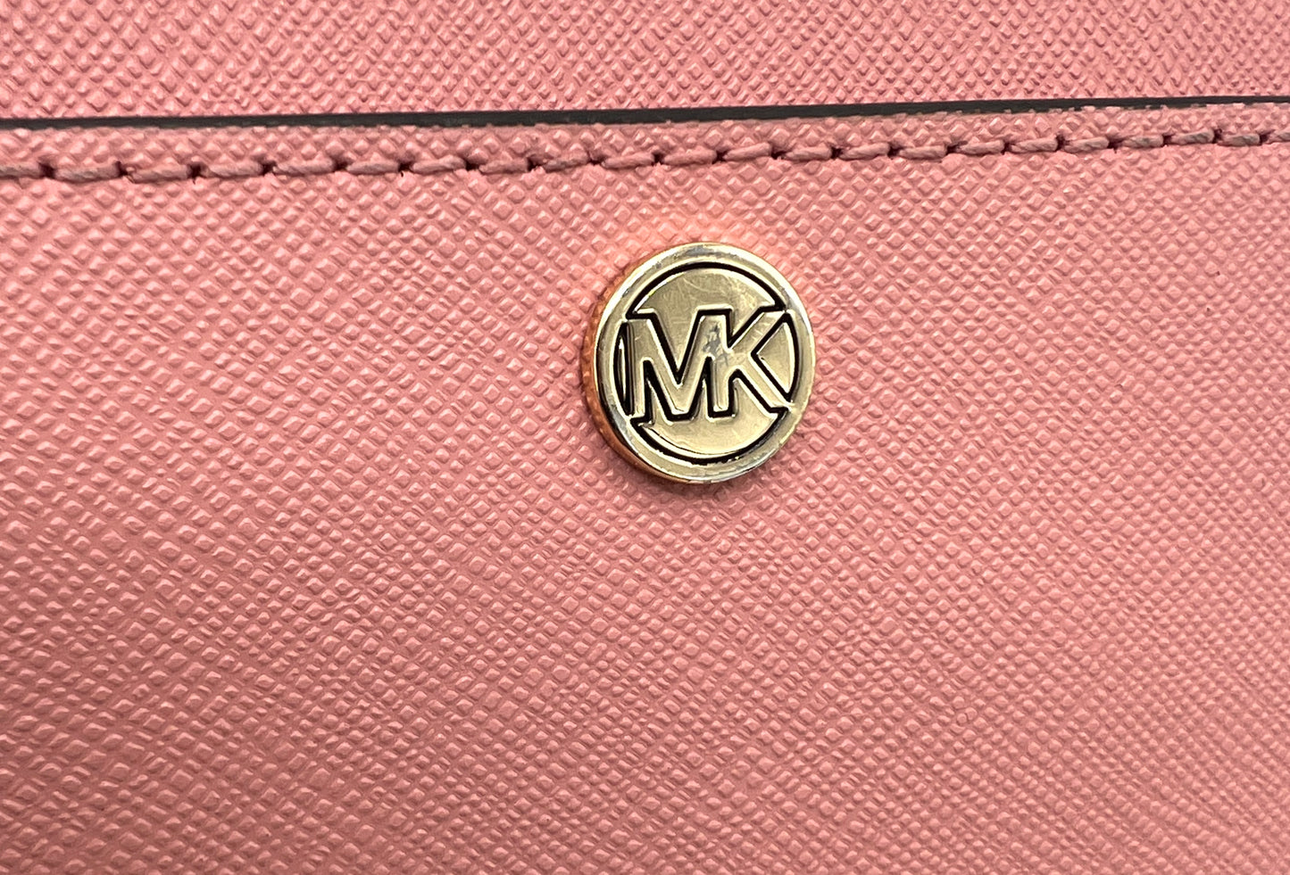 Michael Kors Medium Saffiano Leather Chain Card Case