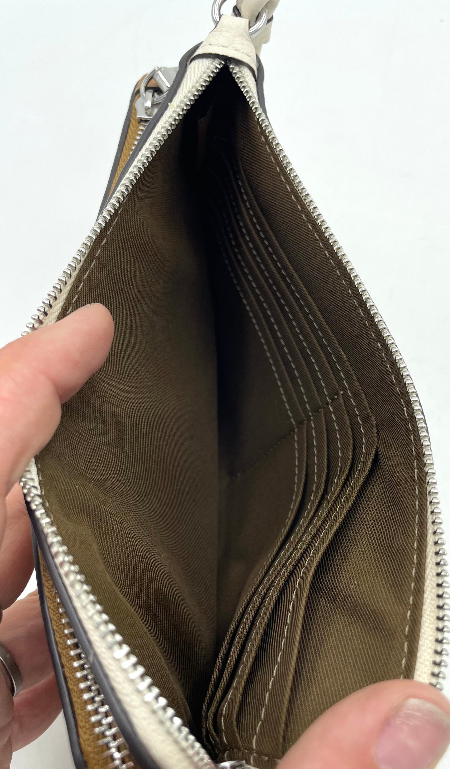 Coach Double Zip Wallet – Saddle & Chalk Leather