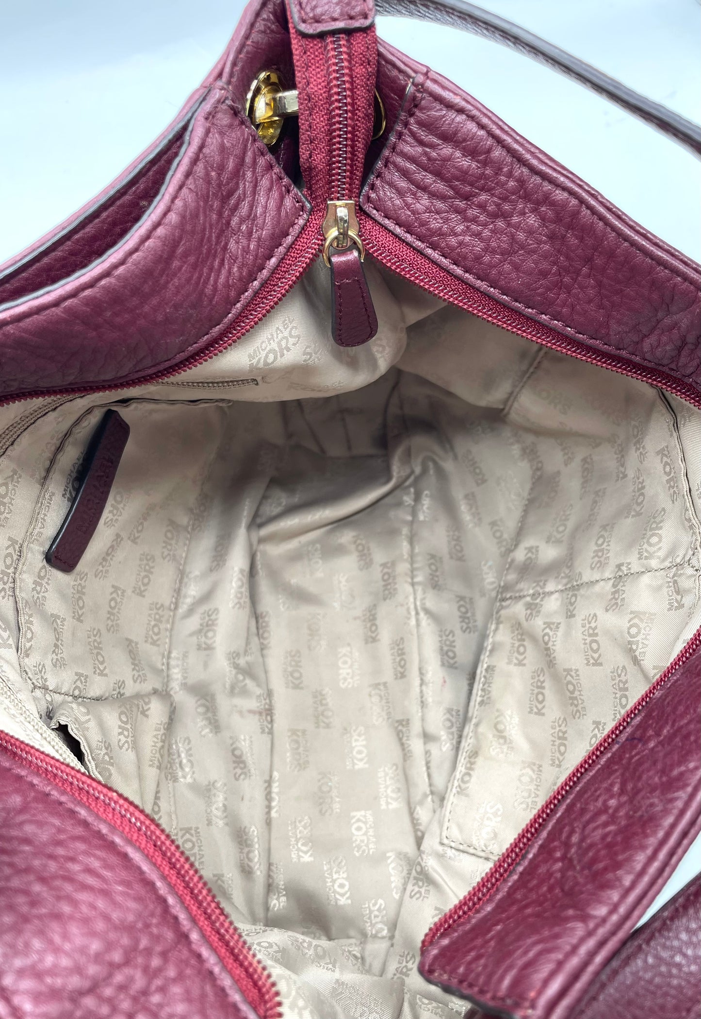 Michael Kors Pebbled Leather Chain Shoulder Bag