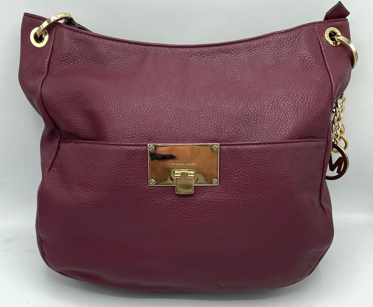 Michael Kors Pebbled Leather Chain Shoulder Bag