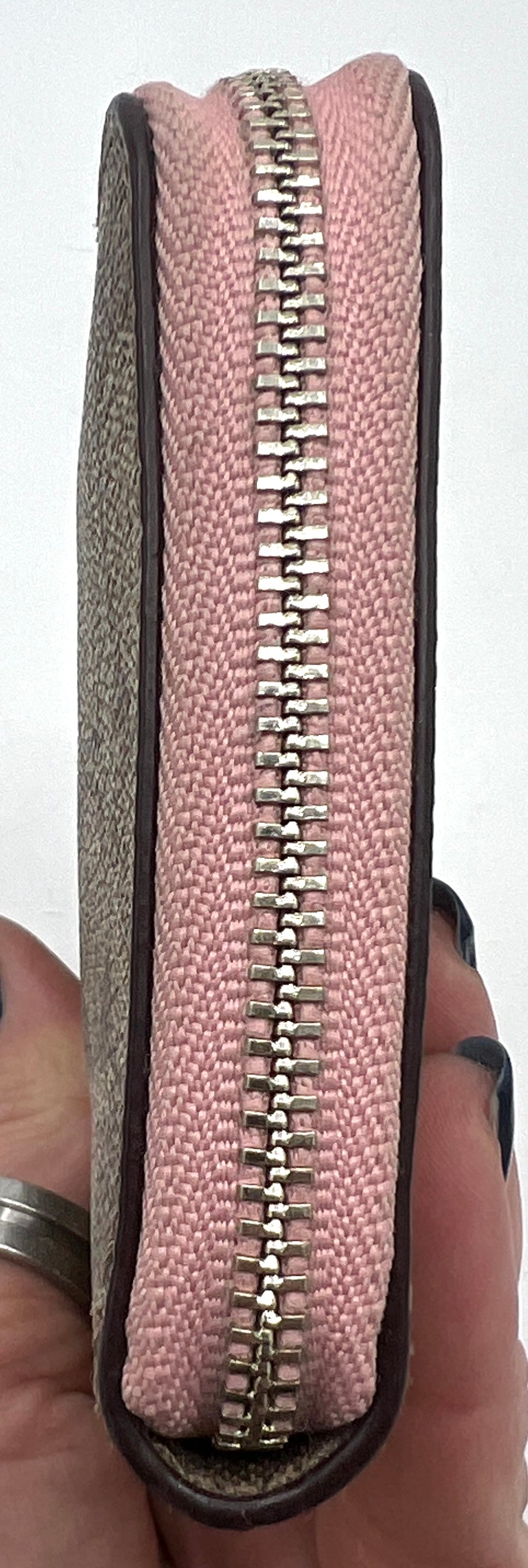 Coach Signature Zip Around Wallet