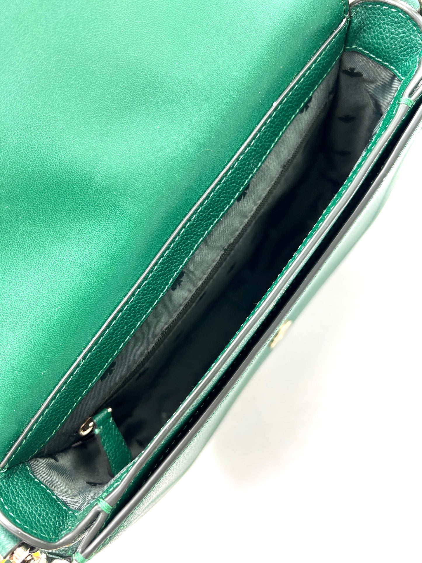 Kate Spade Blake Saddle Crossbody – Deep Jade Green