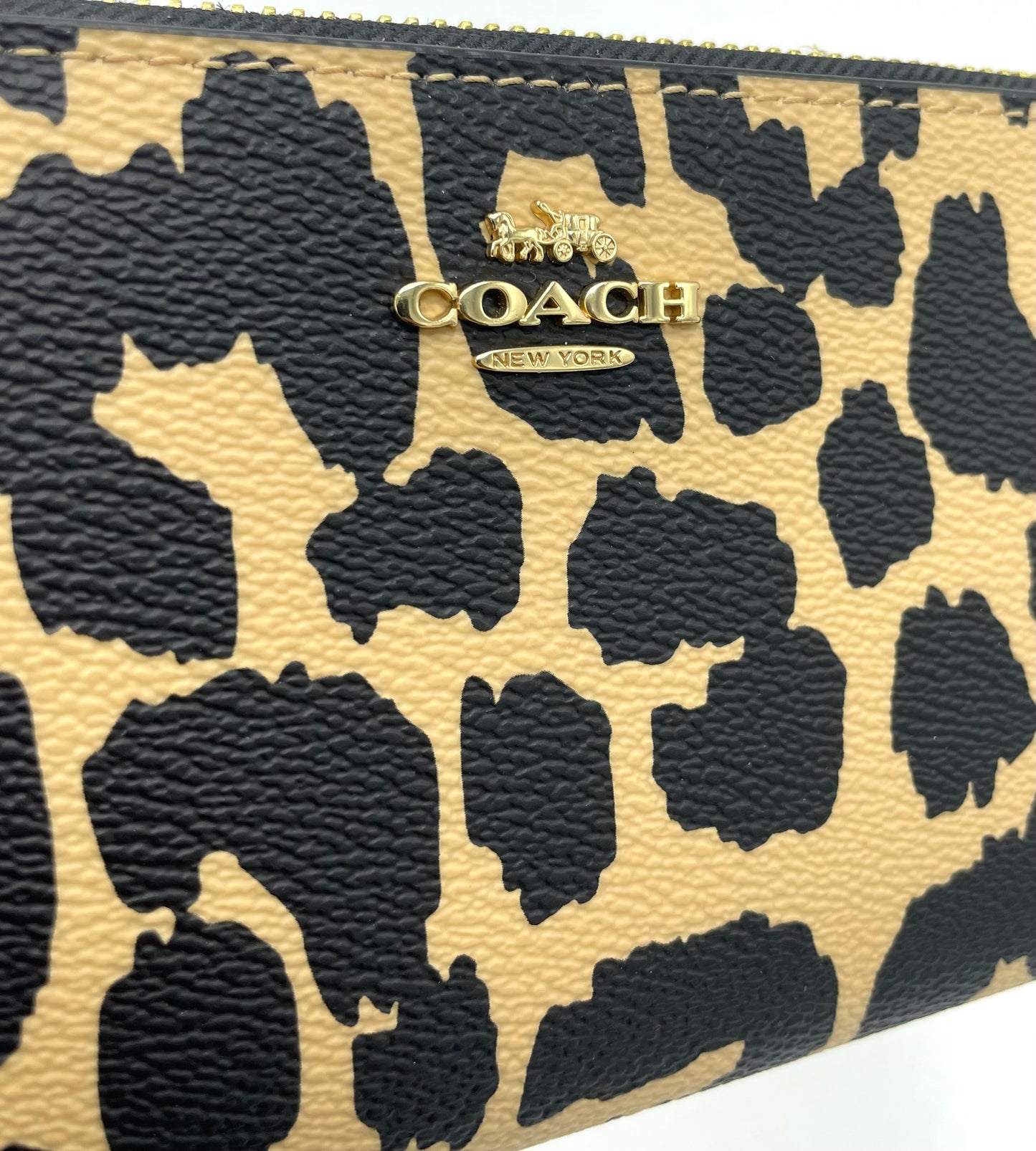 Coach Long Zip Around Wallet – Leopard Print (CR624)
