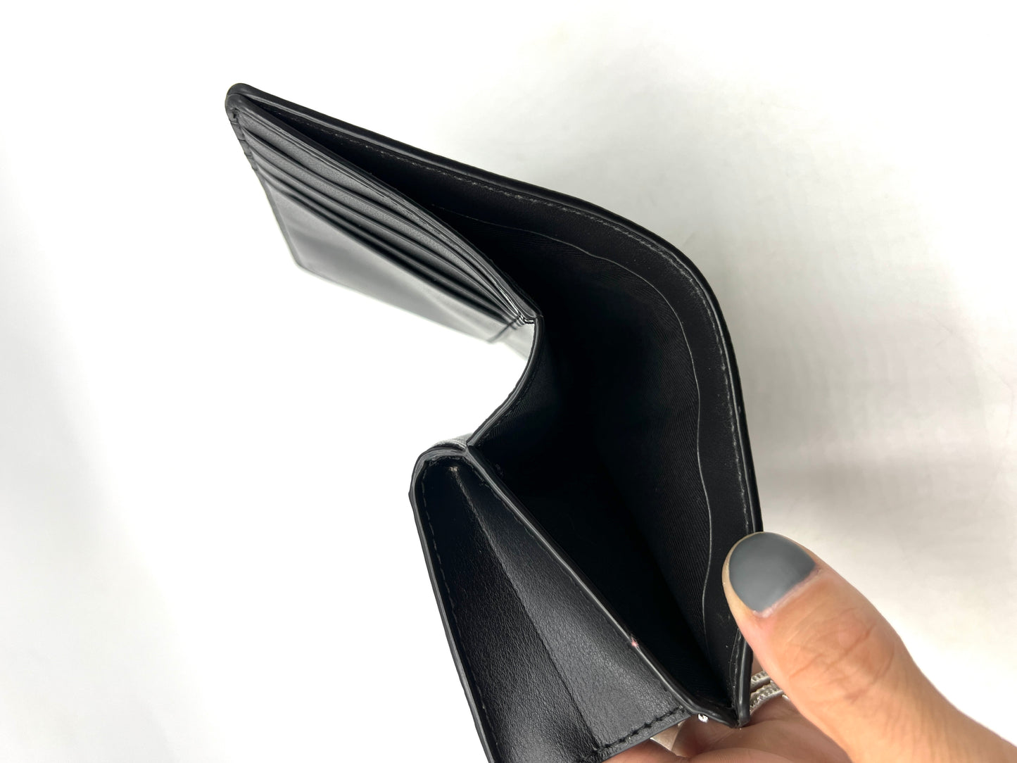 Coach F23553 Corner Zip Wallet – Black (Signature Canvas / Leather Trim)