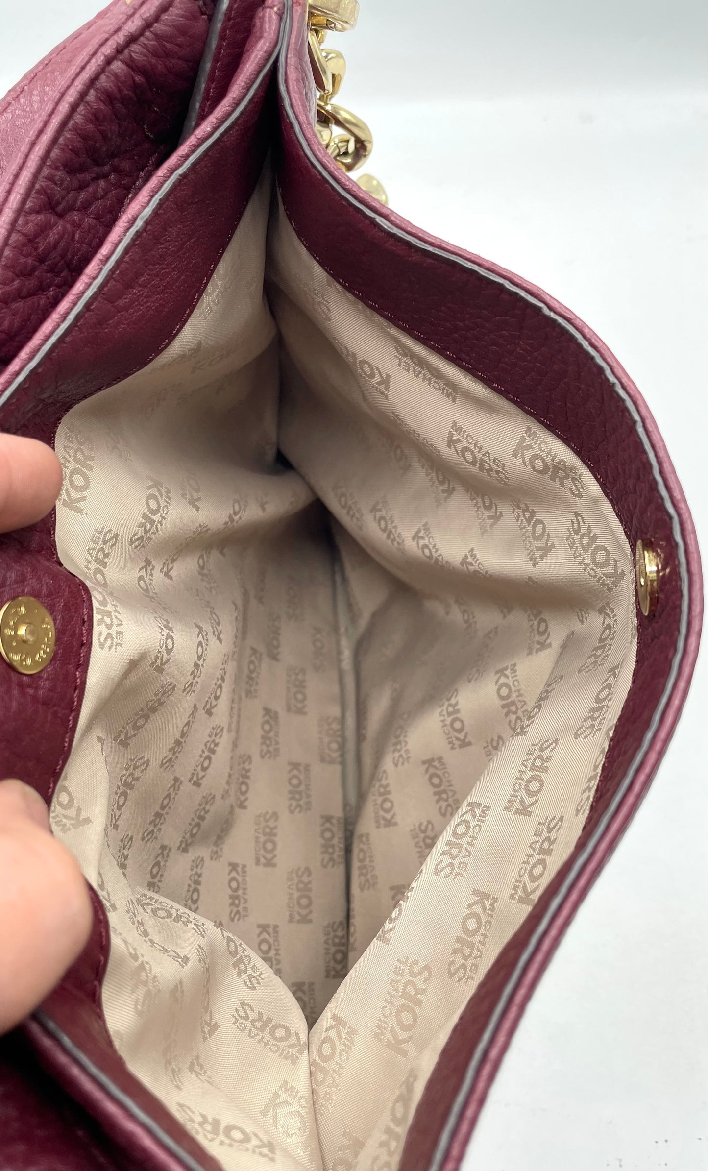 Michael Kors Pebbled Leather Chain Shoulder Bag