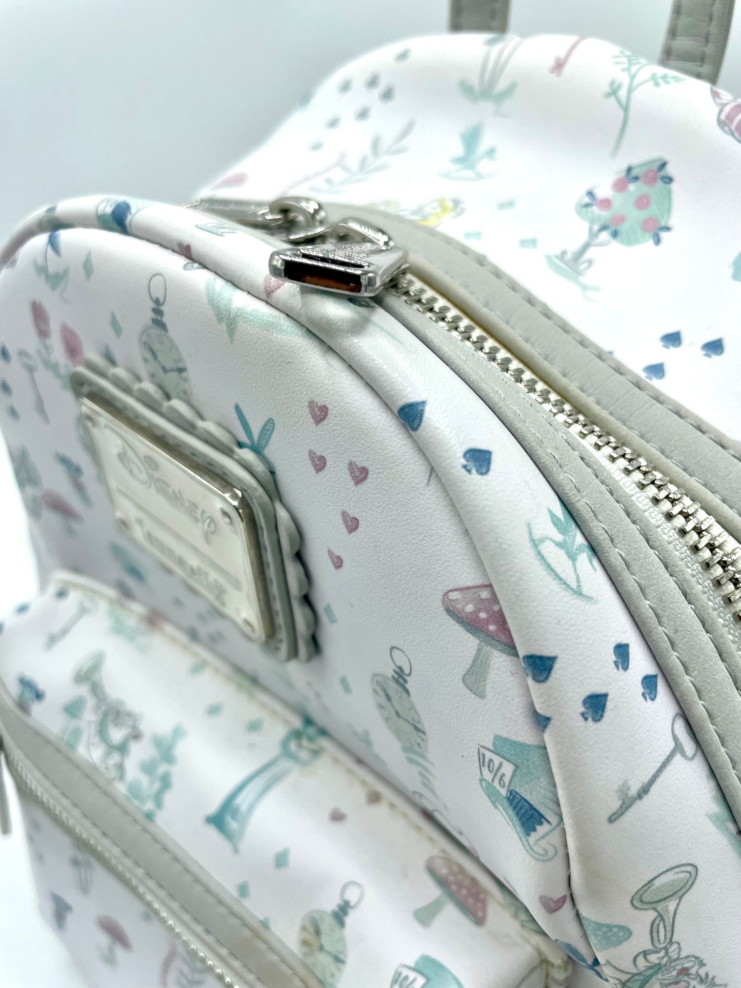 Loungefly Disney Alice in Wonderland White Floral Wonderland Mini Backpack *CLEARANCE*