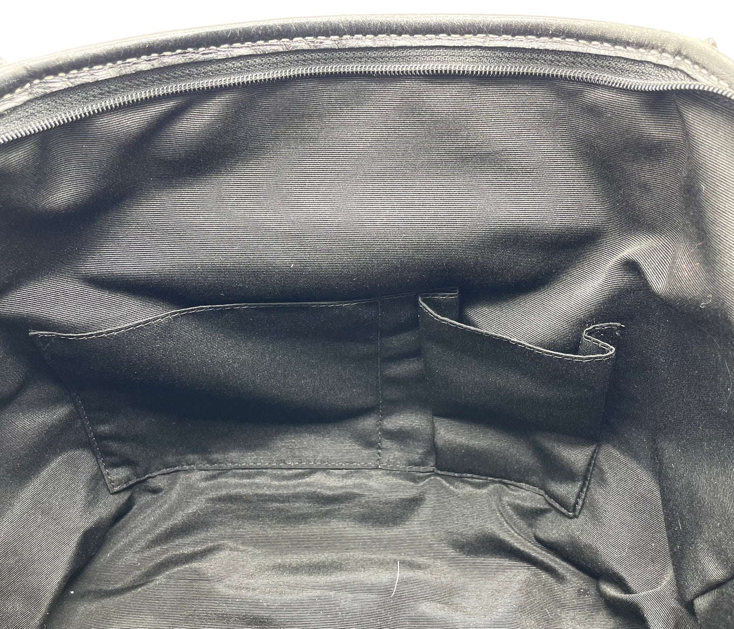 Coach Leah Black and Silver Signature Turnlock Satchel