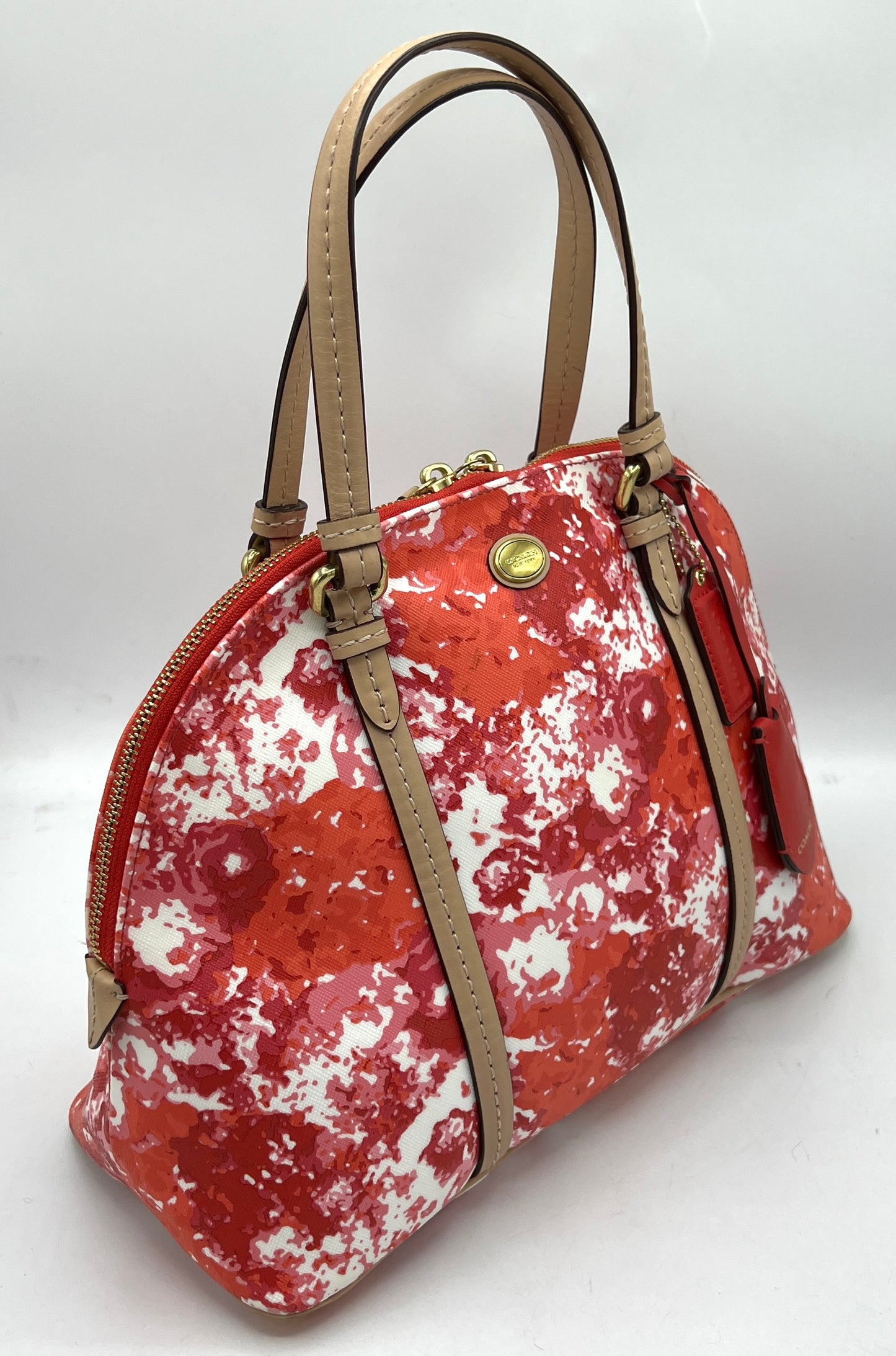 Coach Peyton Floral Cora Dome Satchel