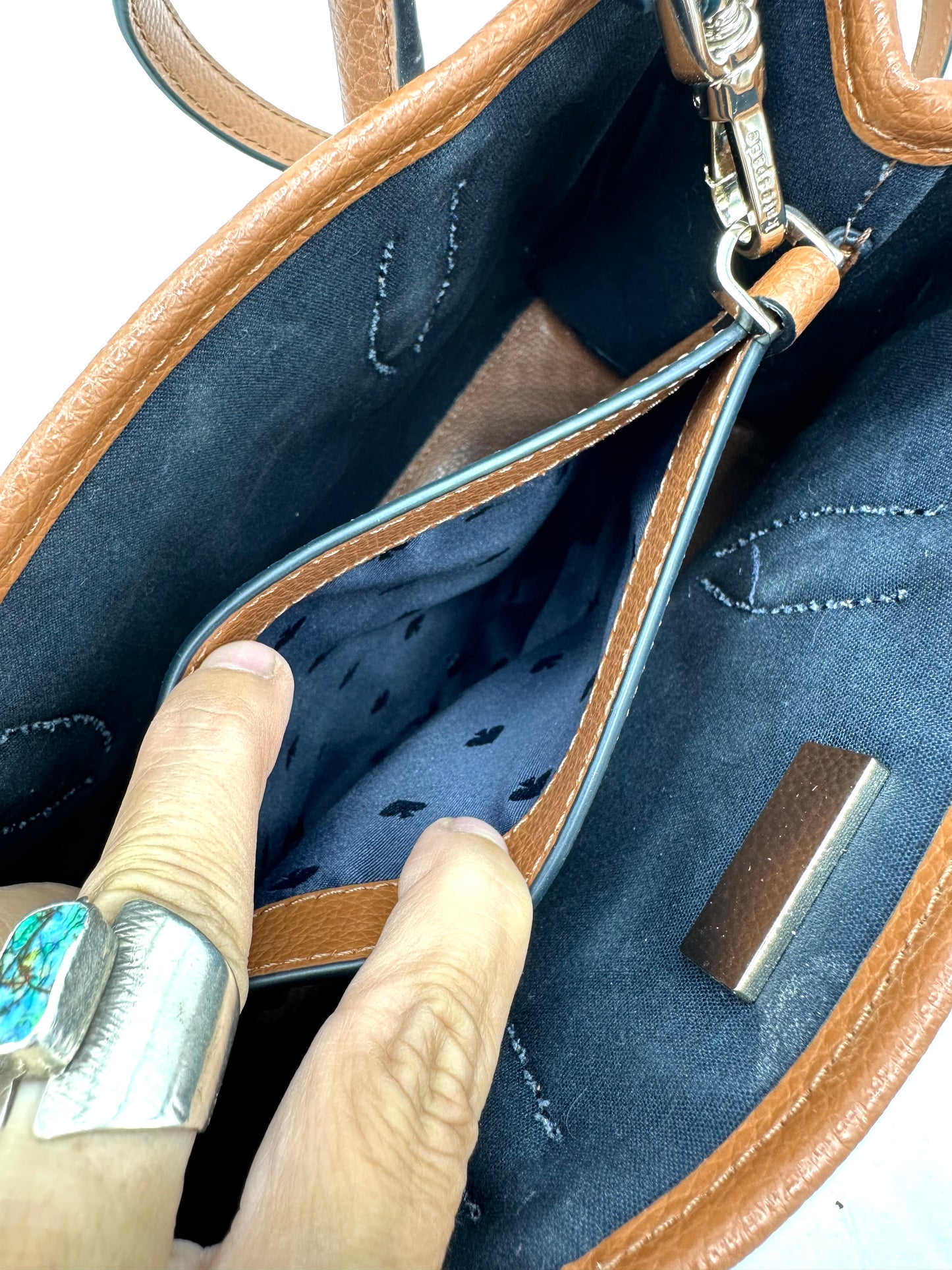 Kate Spade Small Eva Satchel – Cream Canvas with Tan Leather Trim