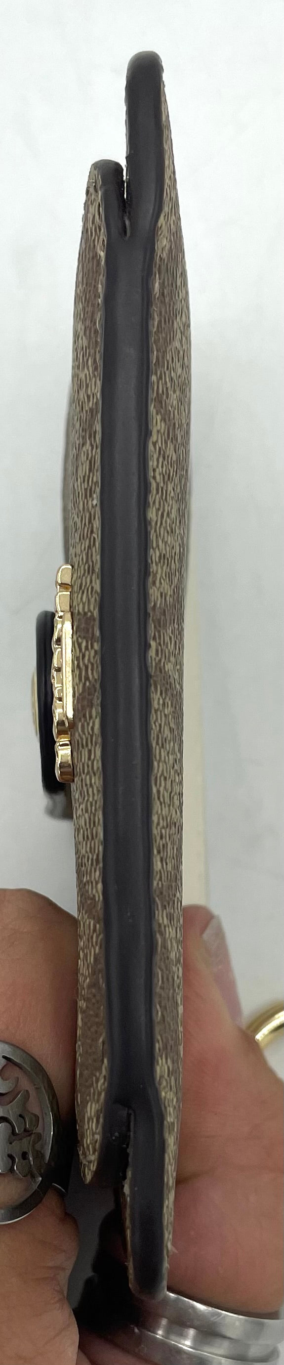 Coach Attachment Card Case – Khaki Signature Coated Canvas with Chalk