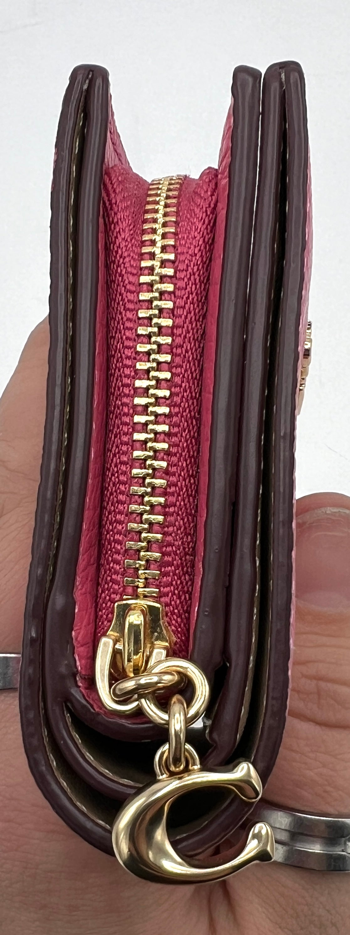 Coach Pebbled Leather Snap Wallet
