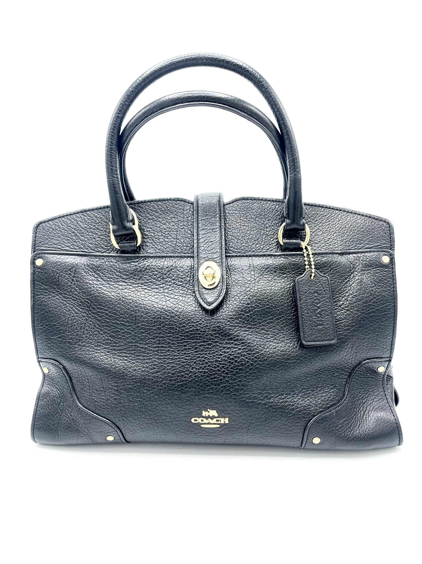 Coach Mercer Satchel 30 – Black Leather (Style 47575)