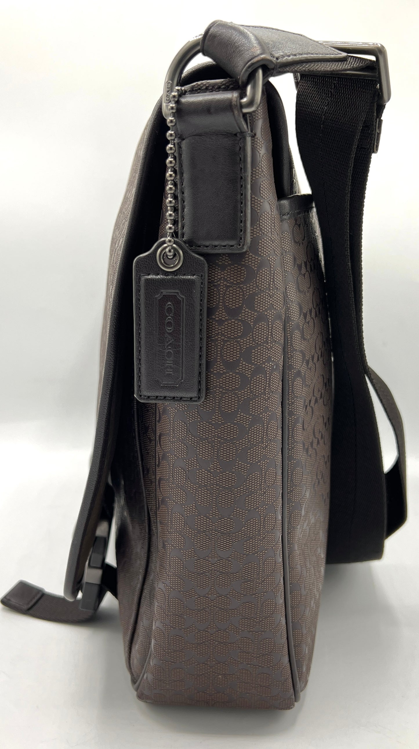 Coach Heritage Signature Embossed PVC Messenger Bag