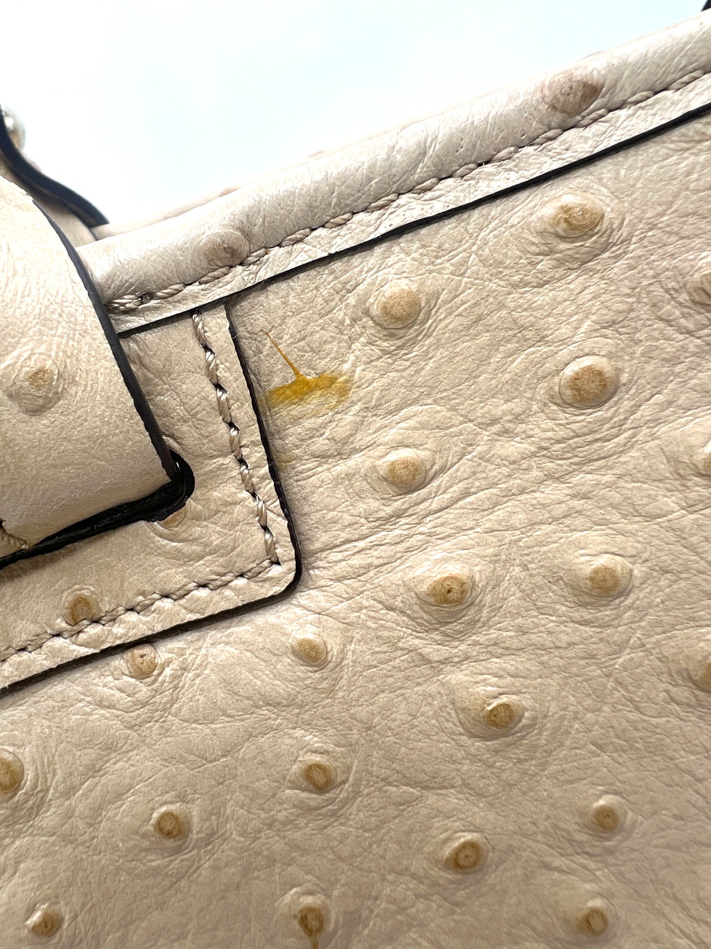 Dooney & Bourke Ostrich Zip Top Tote – Tan