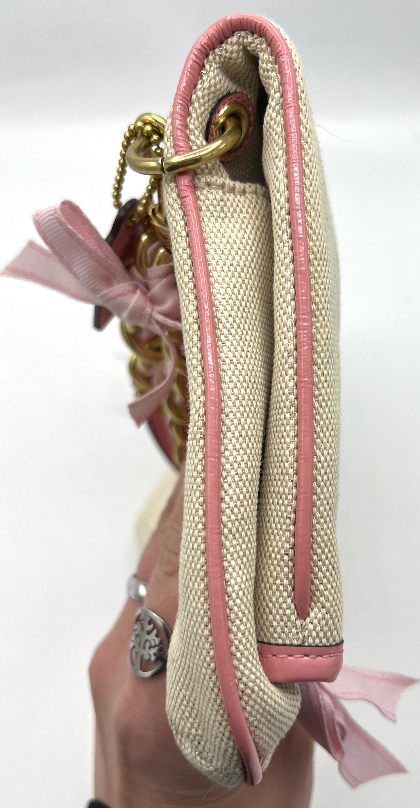Coach Canvas Tattoo Foldover Clutch Vintage